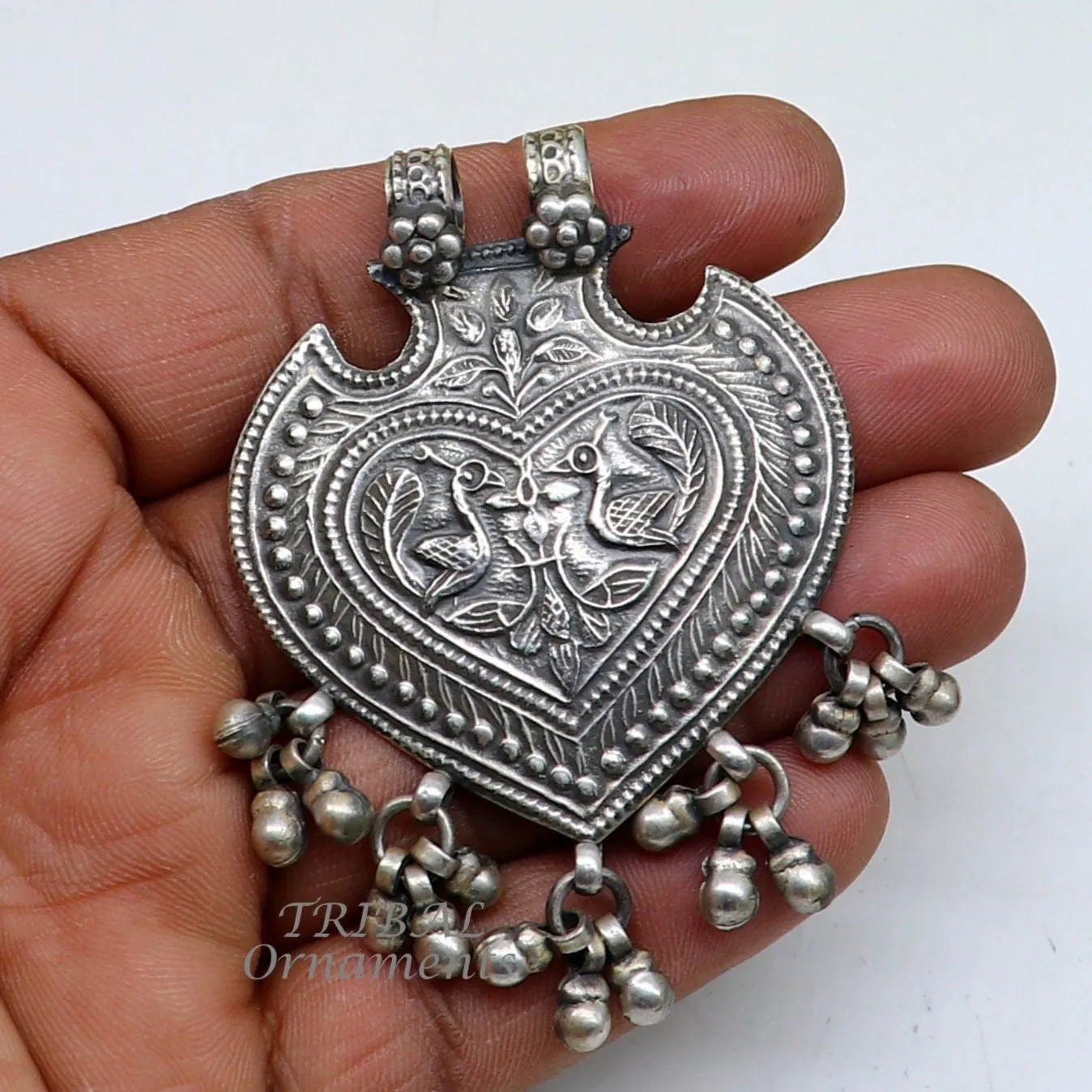 925 sterling silver handmade vintage peacock design pendant, excellent pendant ethnic tribal jewelry wedding parties jewelry nsp556