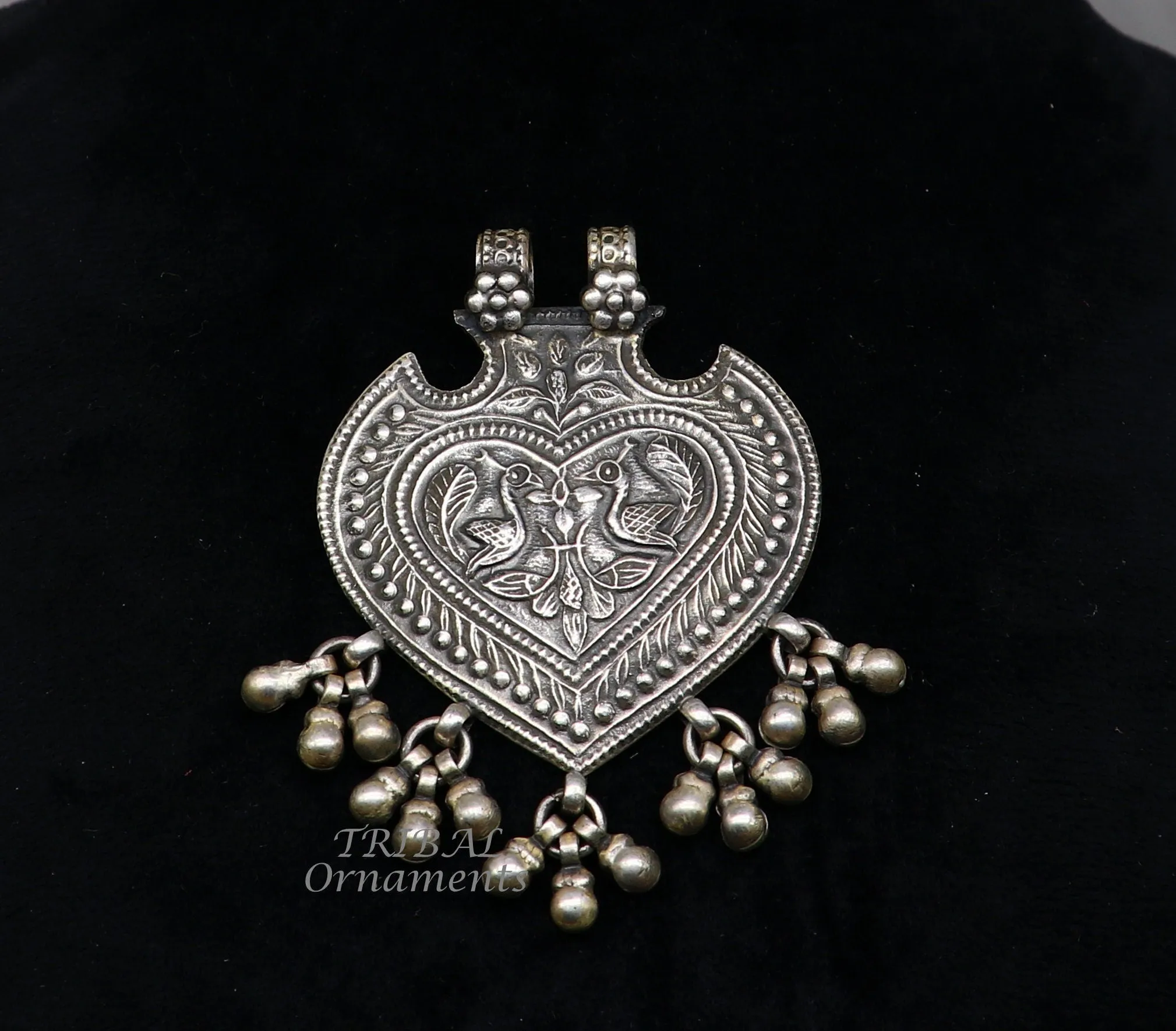 925 sterling silver handmade vintage peacock design pendant, excellent pendant ethnic tribal jewelry wedding parties jewelry nsp556