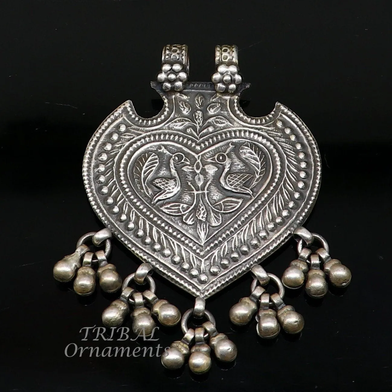 925 sterling silver handmade vintage peacock design pendant, excellent pendant ethnic tribal jewelry wedding parties jewelry nsp556