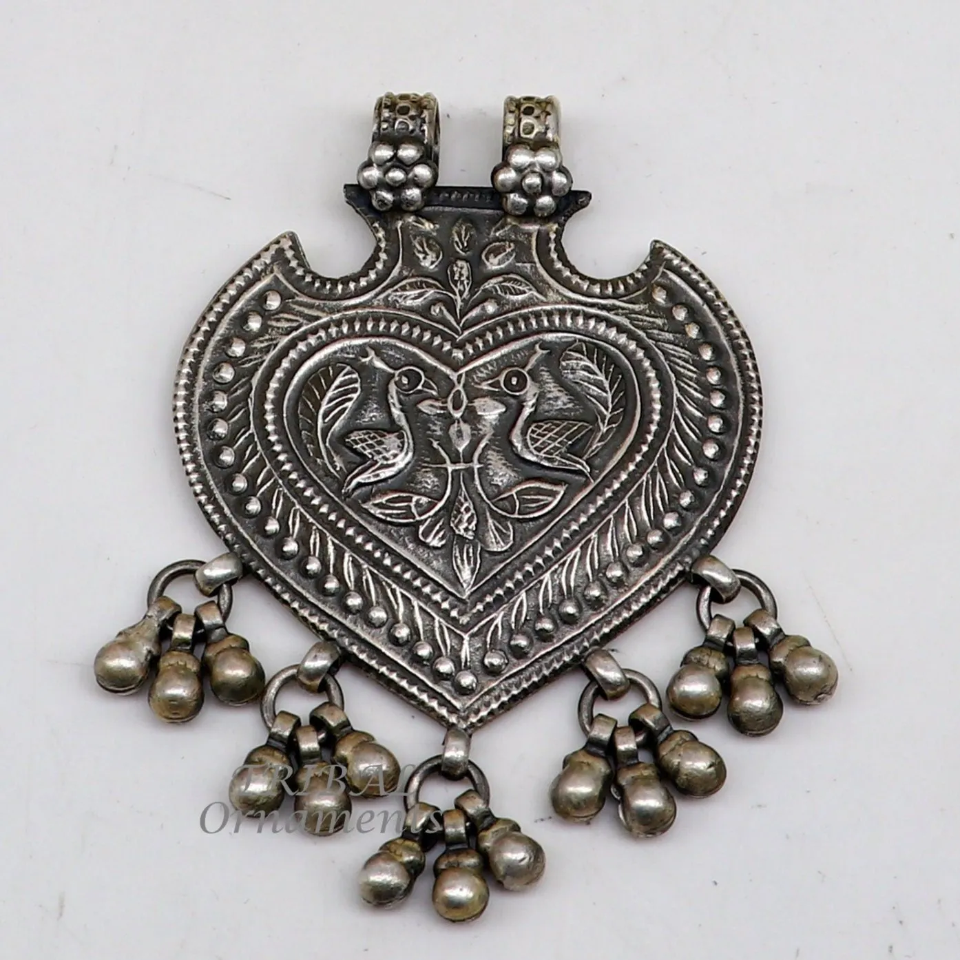 925 sterling silver handmade vintage peacock design pendant, excellent pendant ethnic tribal jewelry wedding parties jewelry nsp556