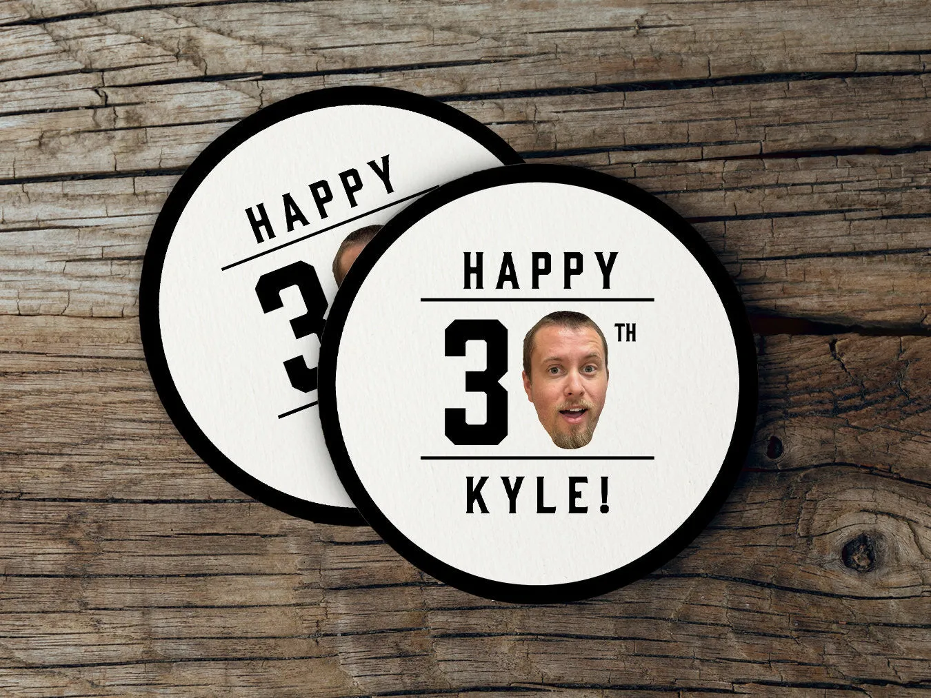 Add Your Photo | Face Cutout Birthday Coasters