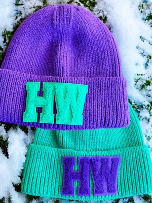 Beanie with Chenille "HW"