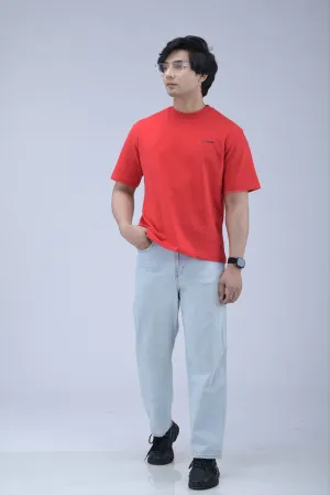 Charming Red Oversized T-shirt
