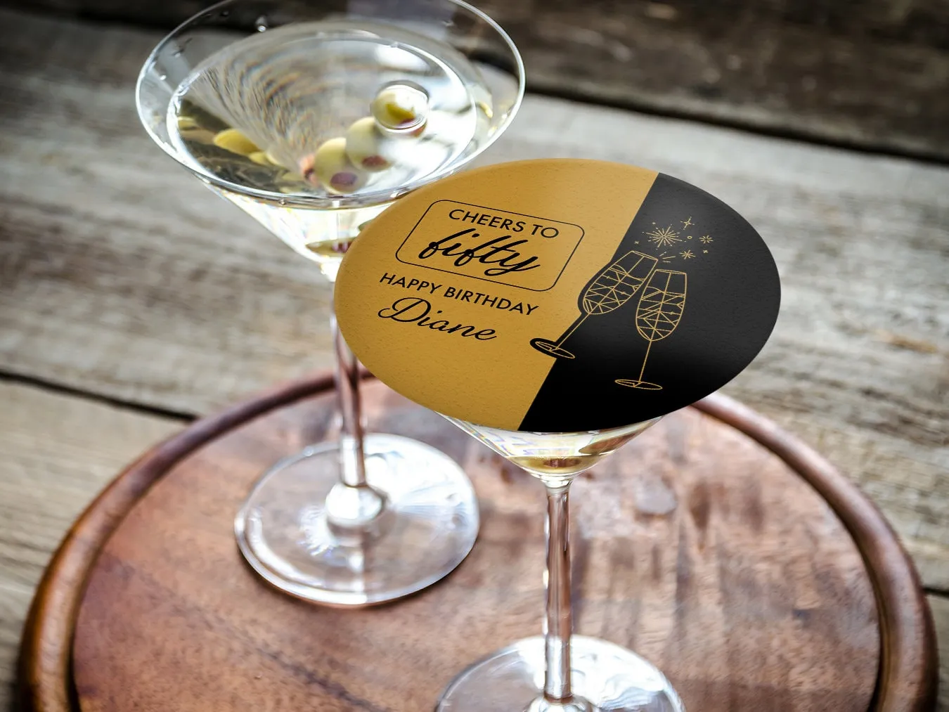 Cheers to Fifty Birthday Coasters