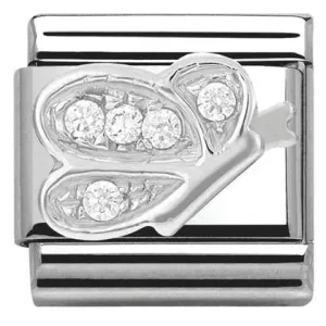 Classic S/steel,CZ, 925 Butterfly