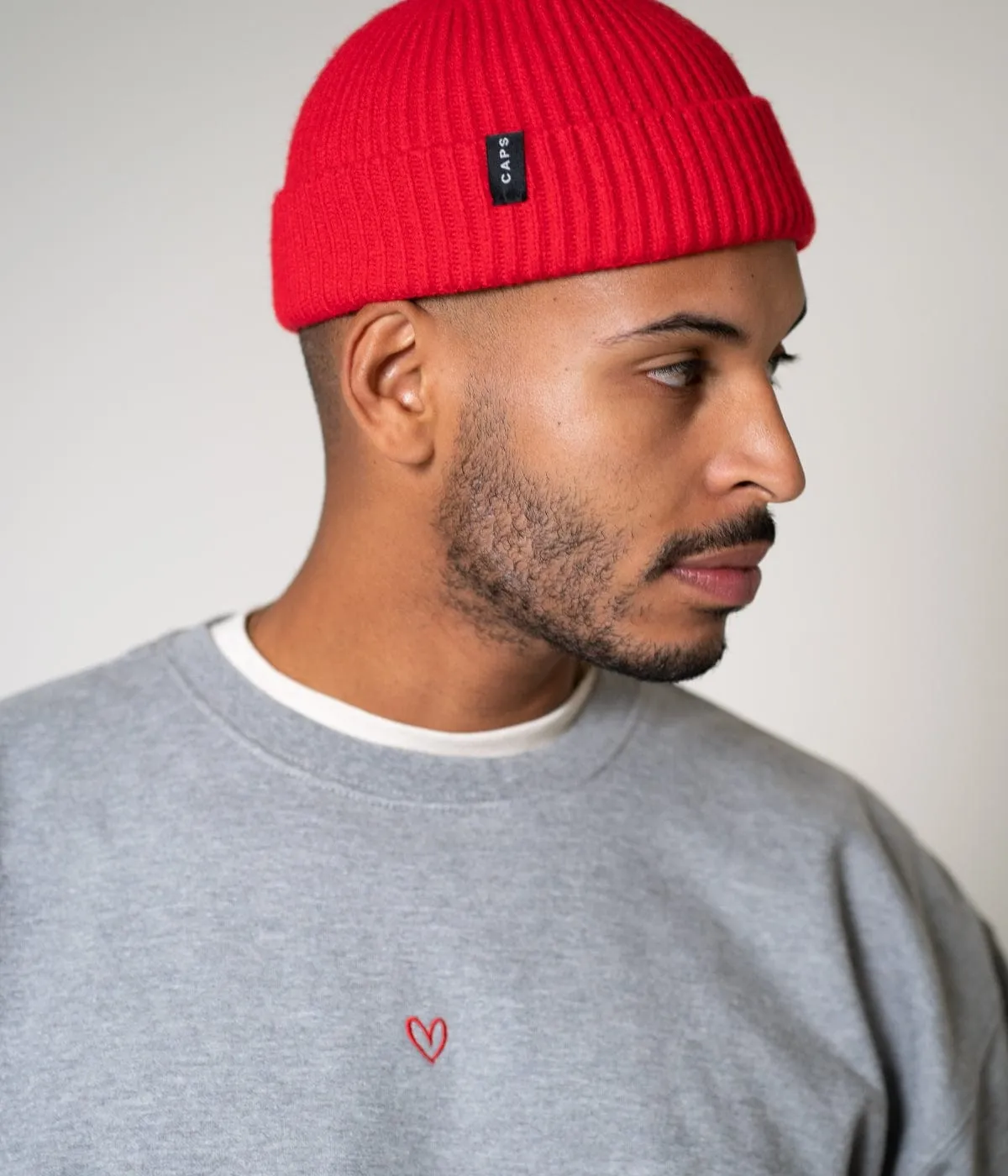 DRAWN HEART SWEATER.