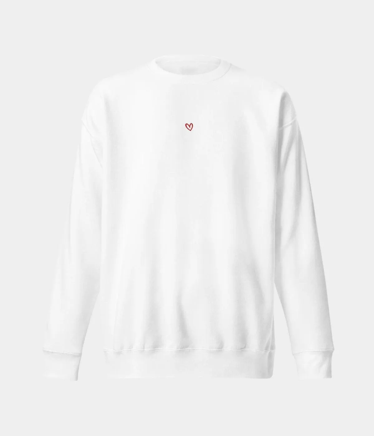 DRAWN HEART SWEATER.