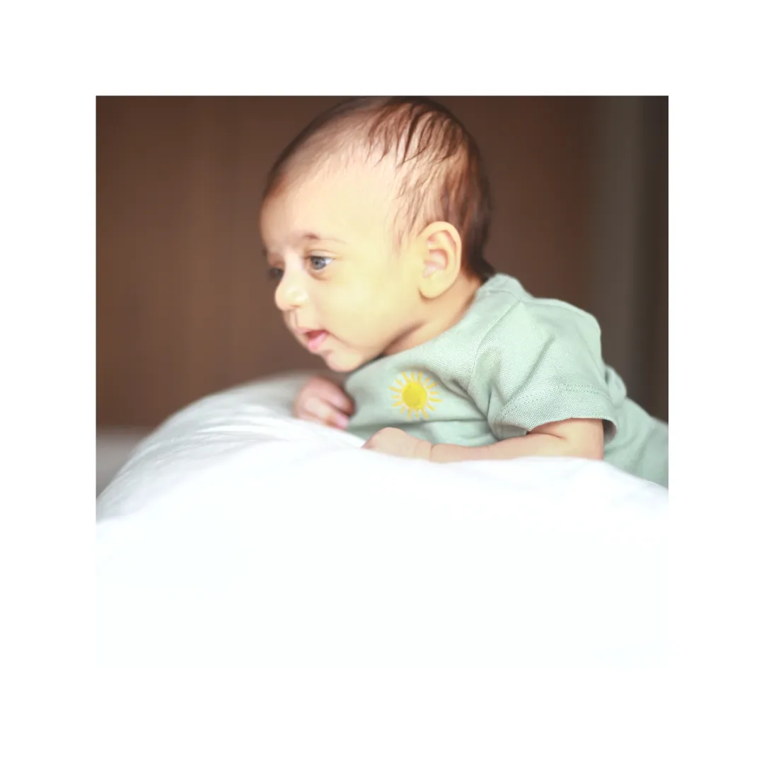 Dulaar Organic Ribbed Cotton Onesie - Sunny Mustard