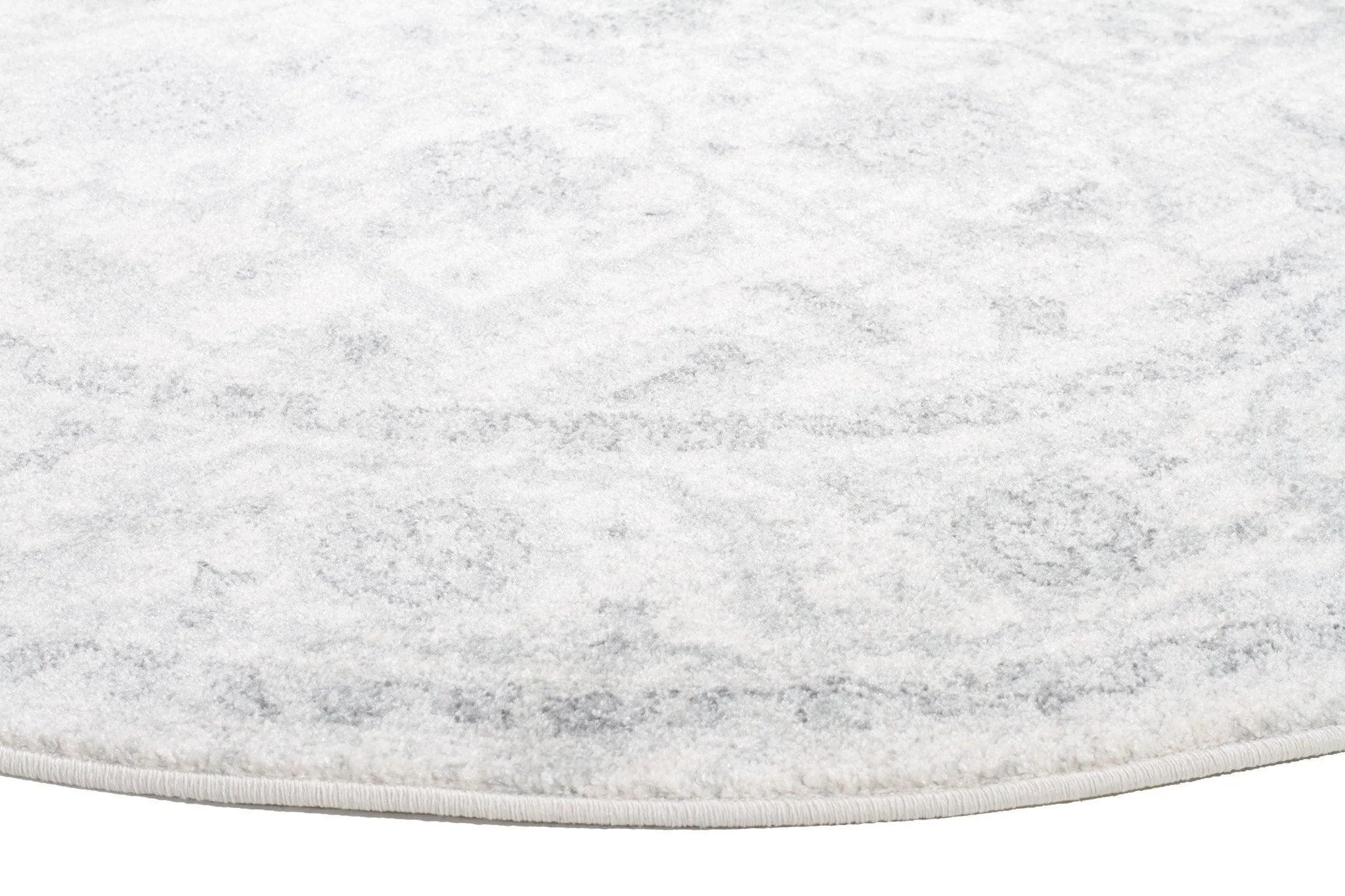 Esme Winter White Transitional Round Rug