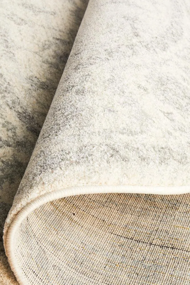 Esme Winter White Transitional Round Rug
