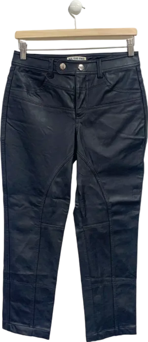 Free People We The Free Black Coated Denim Jeans UK S/M