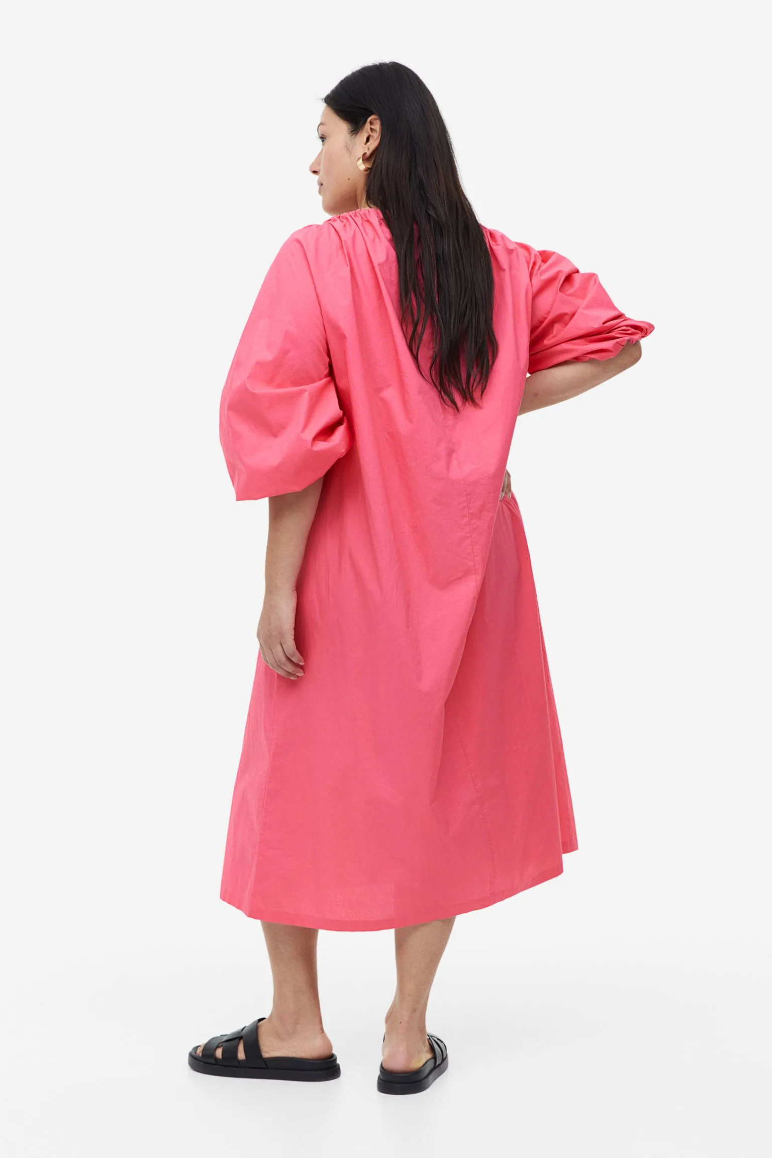 H&M Drawstring-detail dress, pink