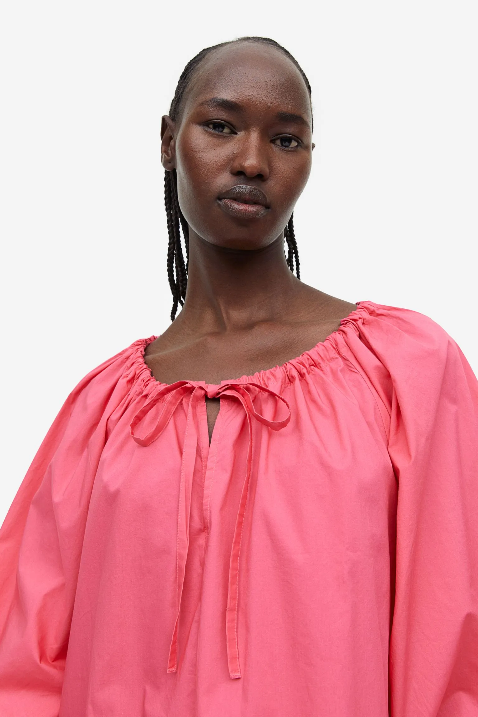 H&M Drawstring-detail dress, pink