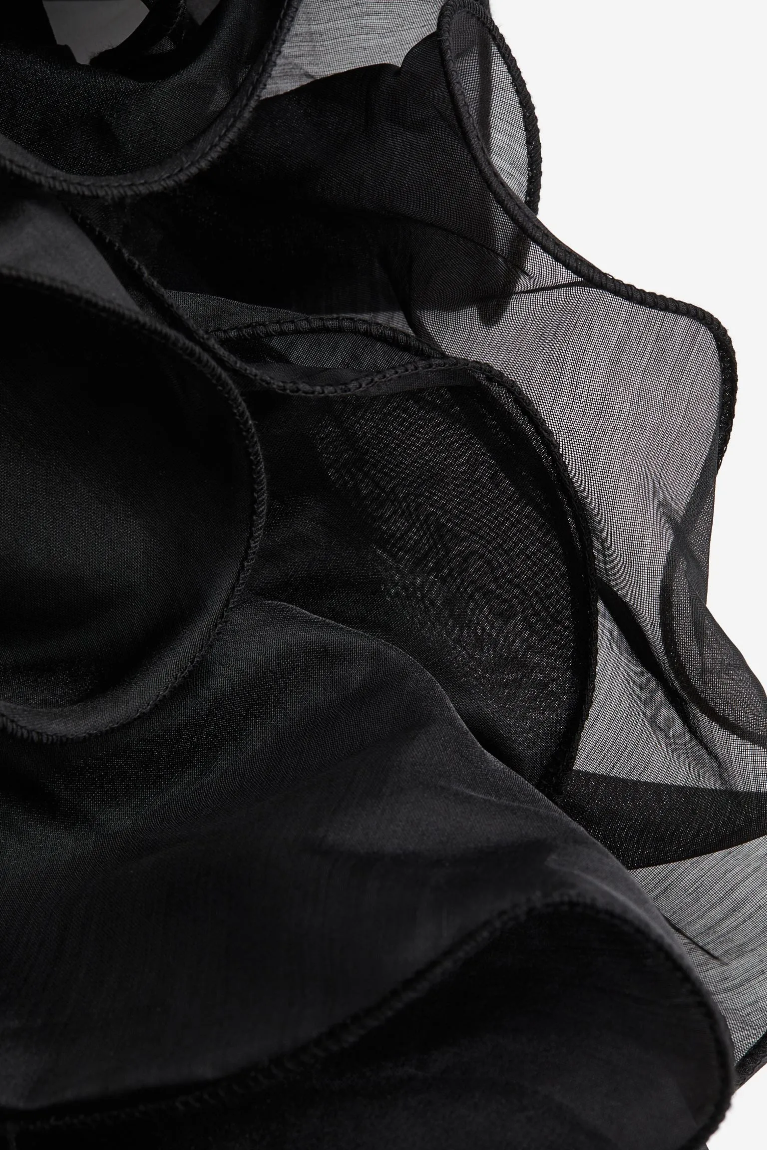 H&M Ruffled Mini Dress, black
