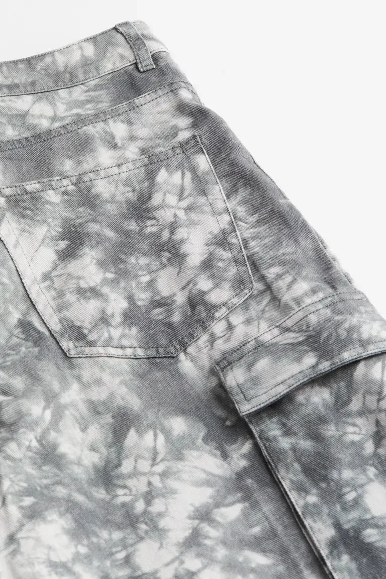 H&M twill cargo pants, gray