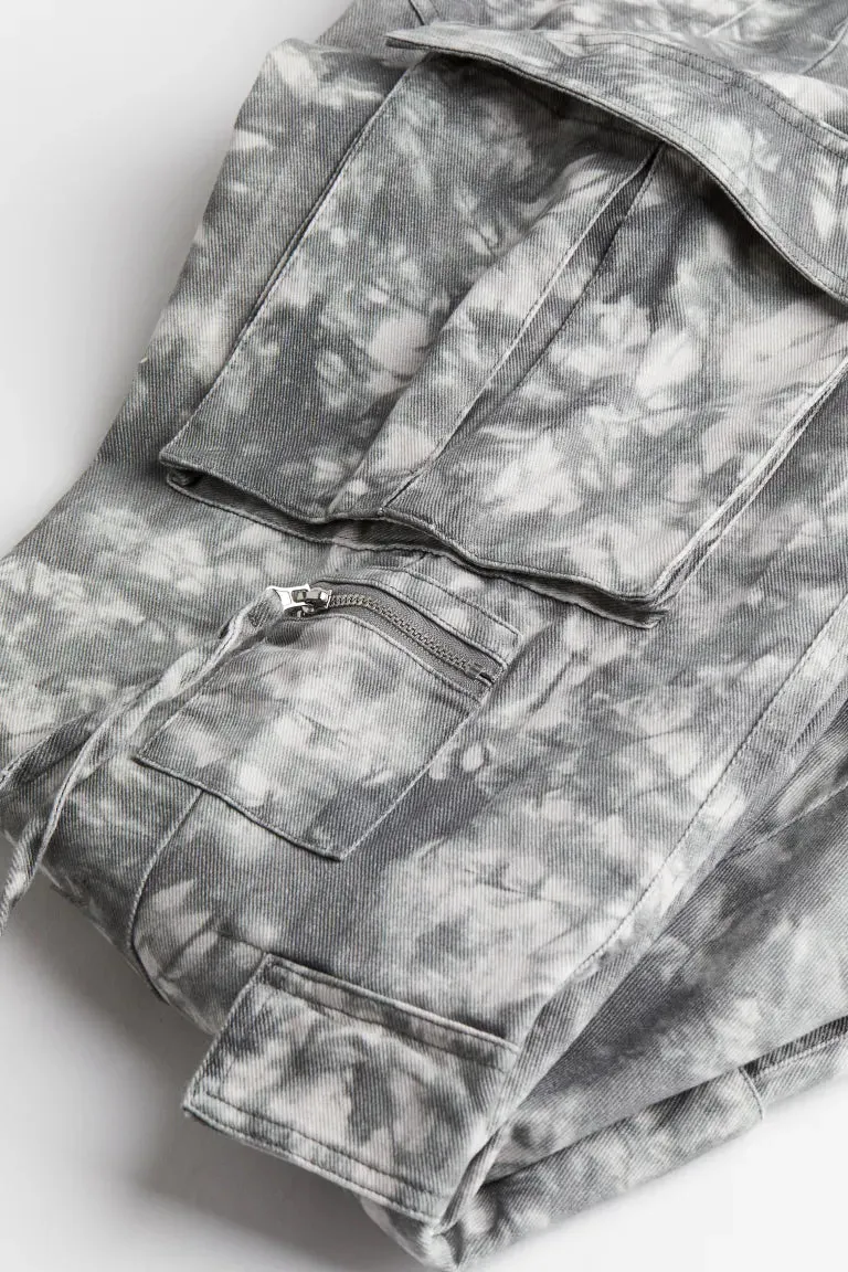 H&M twill cargo pants, gray