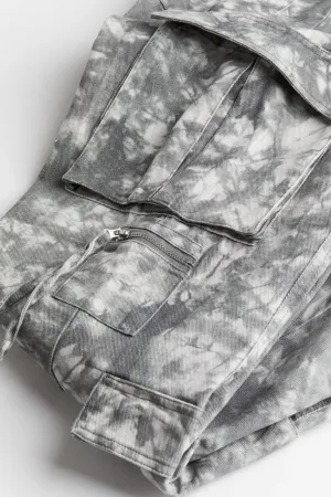 H&M twill cargo pants, gray
