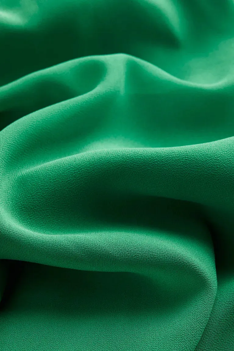 H&M V-neck chiffon dress, green