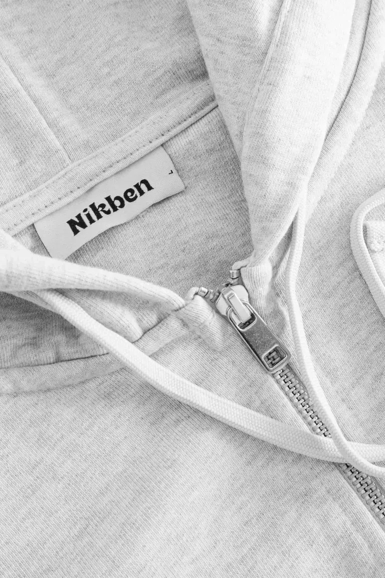 H&M zip hood, gray