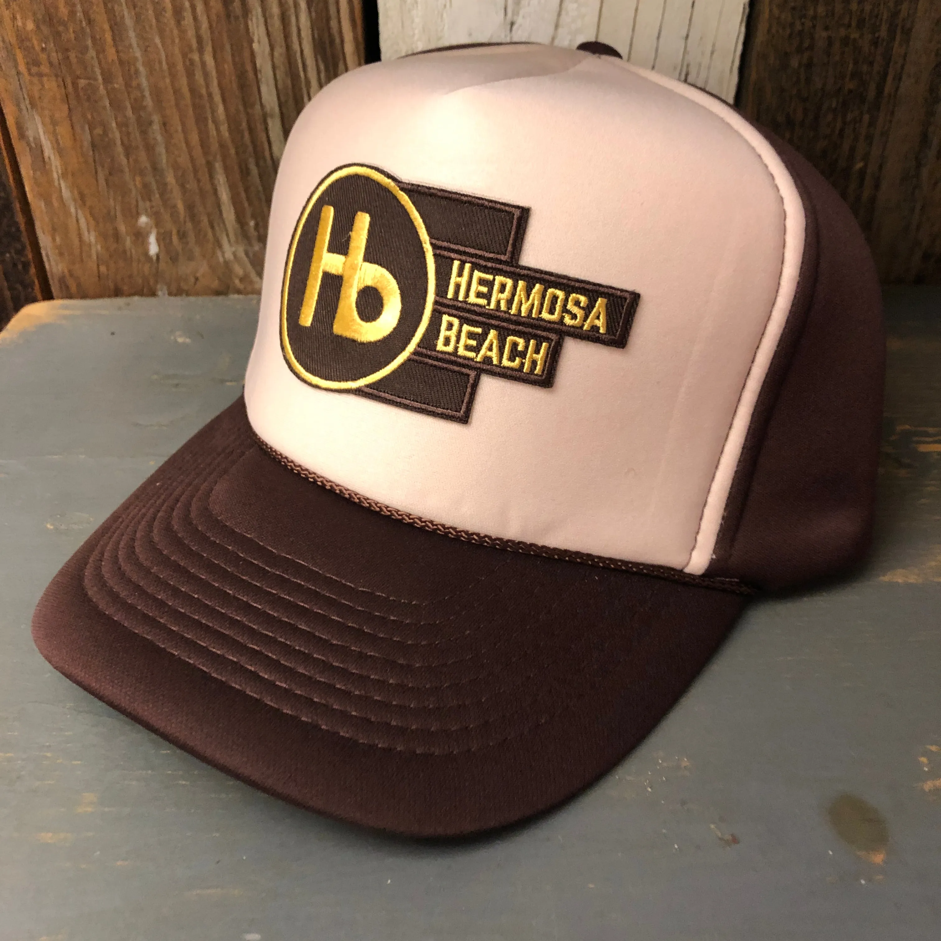 Hermosa Beach THE NEW STYLE Winter All Foam Cap Hat - Brown/Khaki/Brown