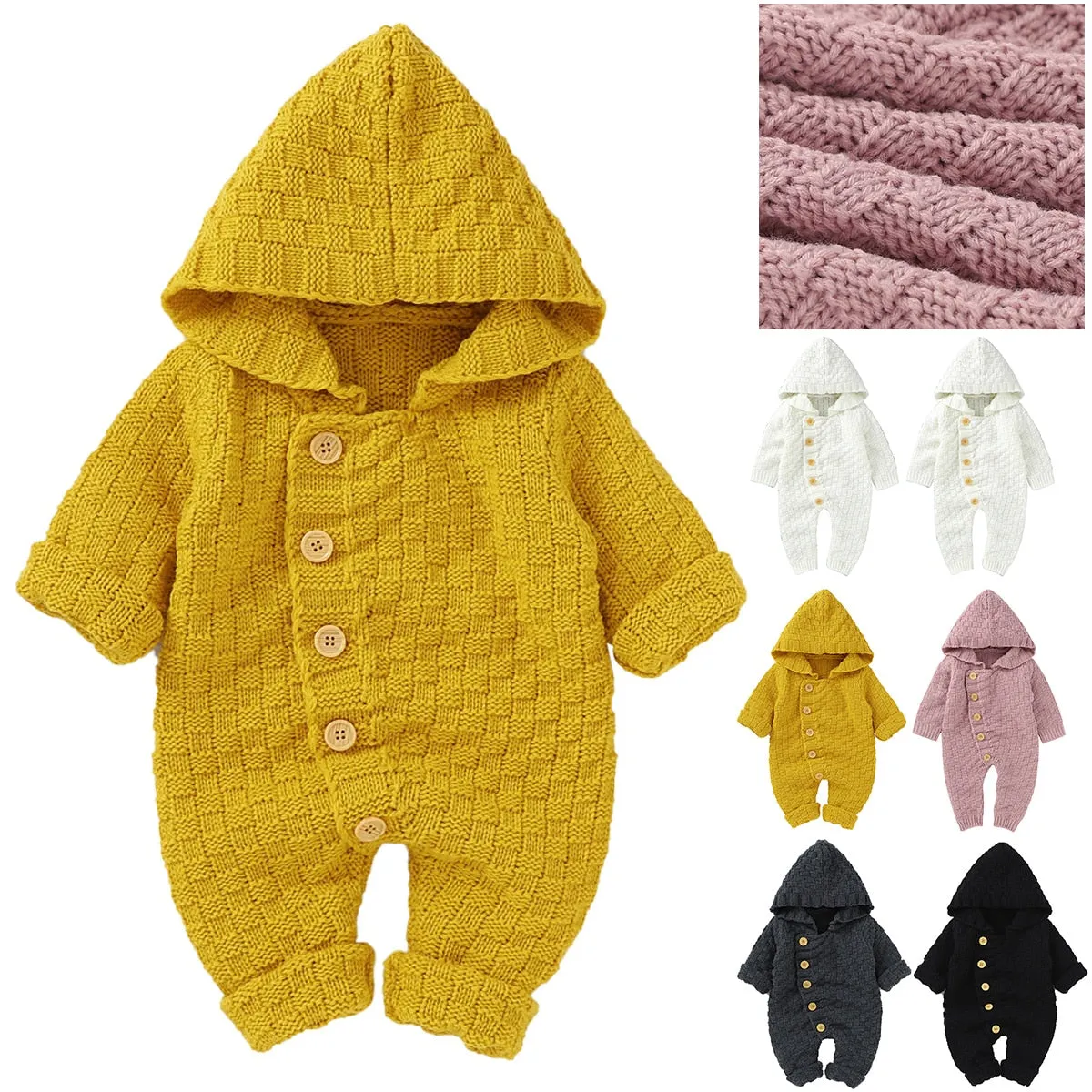 Hooded Knit Jumpsuit