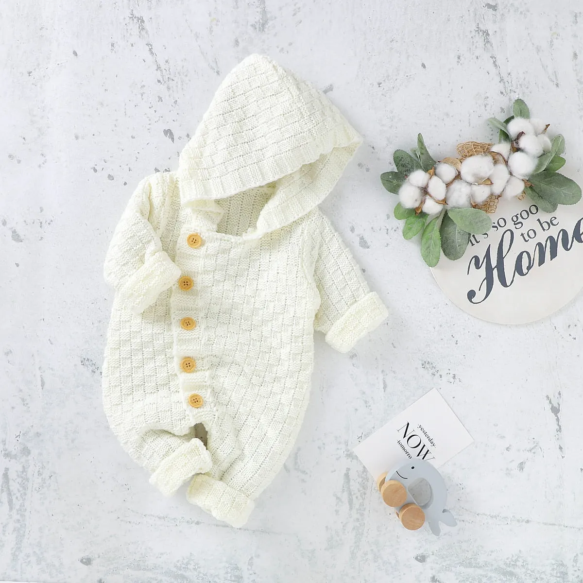 Hooded Knit Jumpsuit