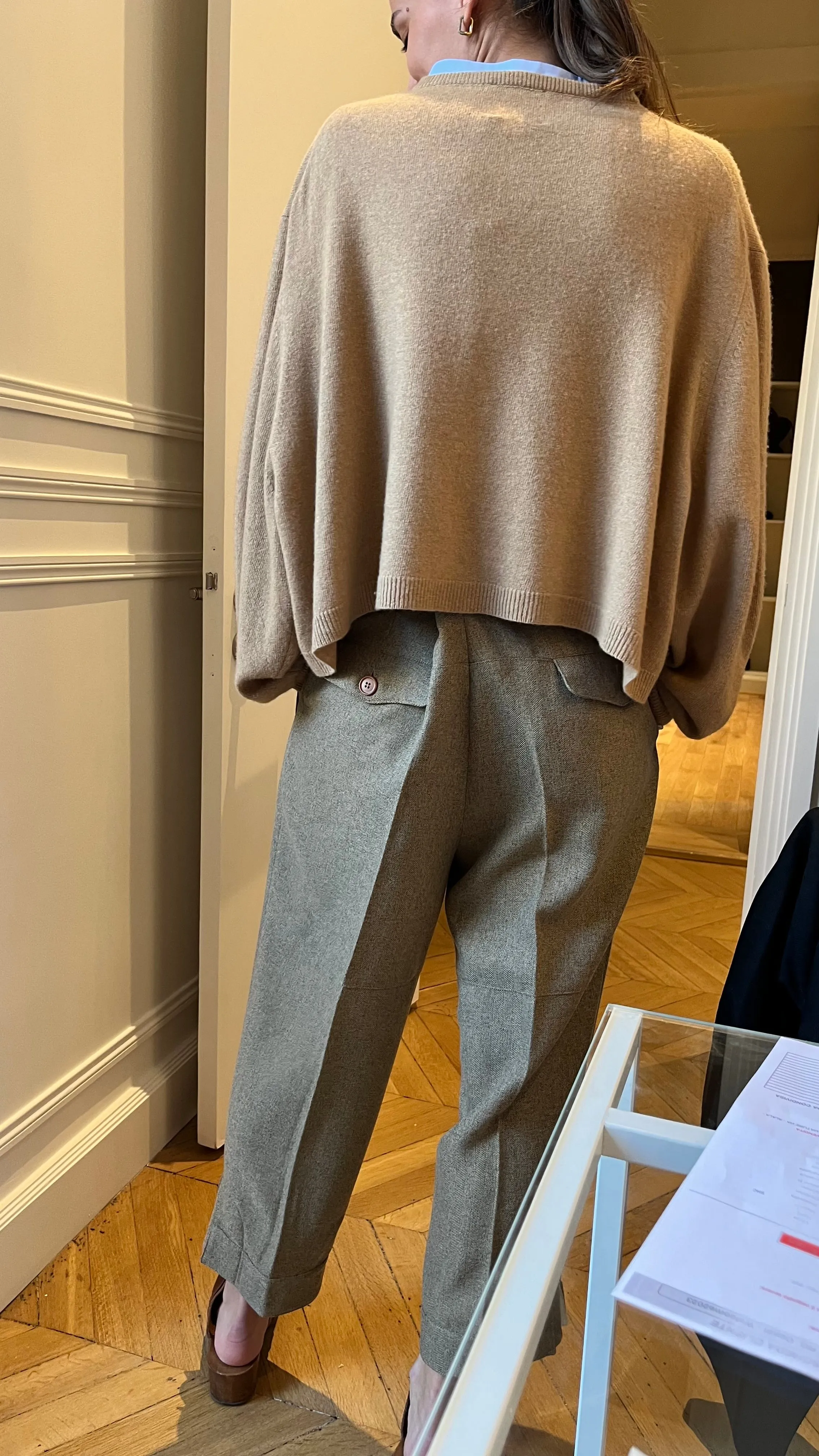 Jejia John Pants in White Chevron