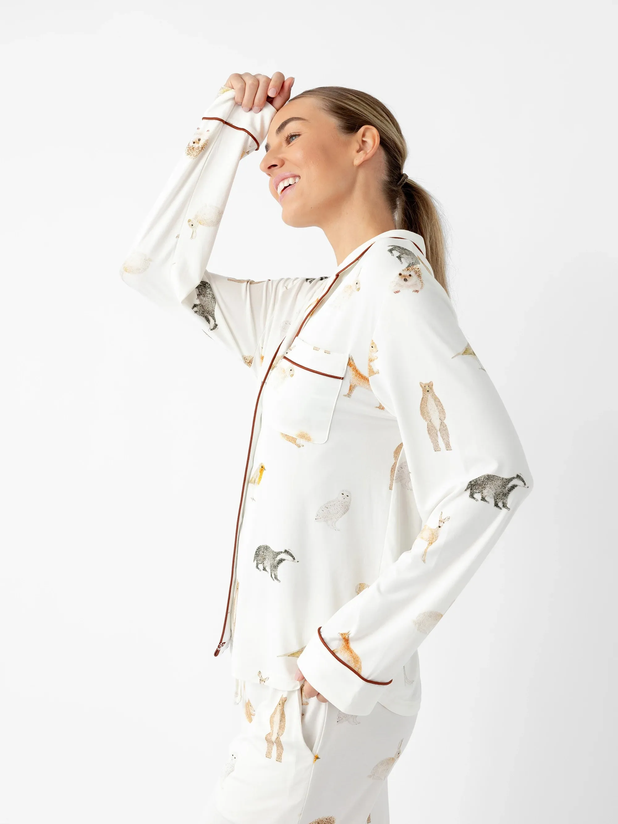 Last Chance Women's Bamboo Stretch-Knit Long Sleeve Pajama Top