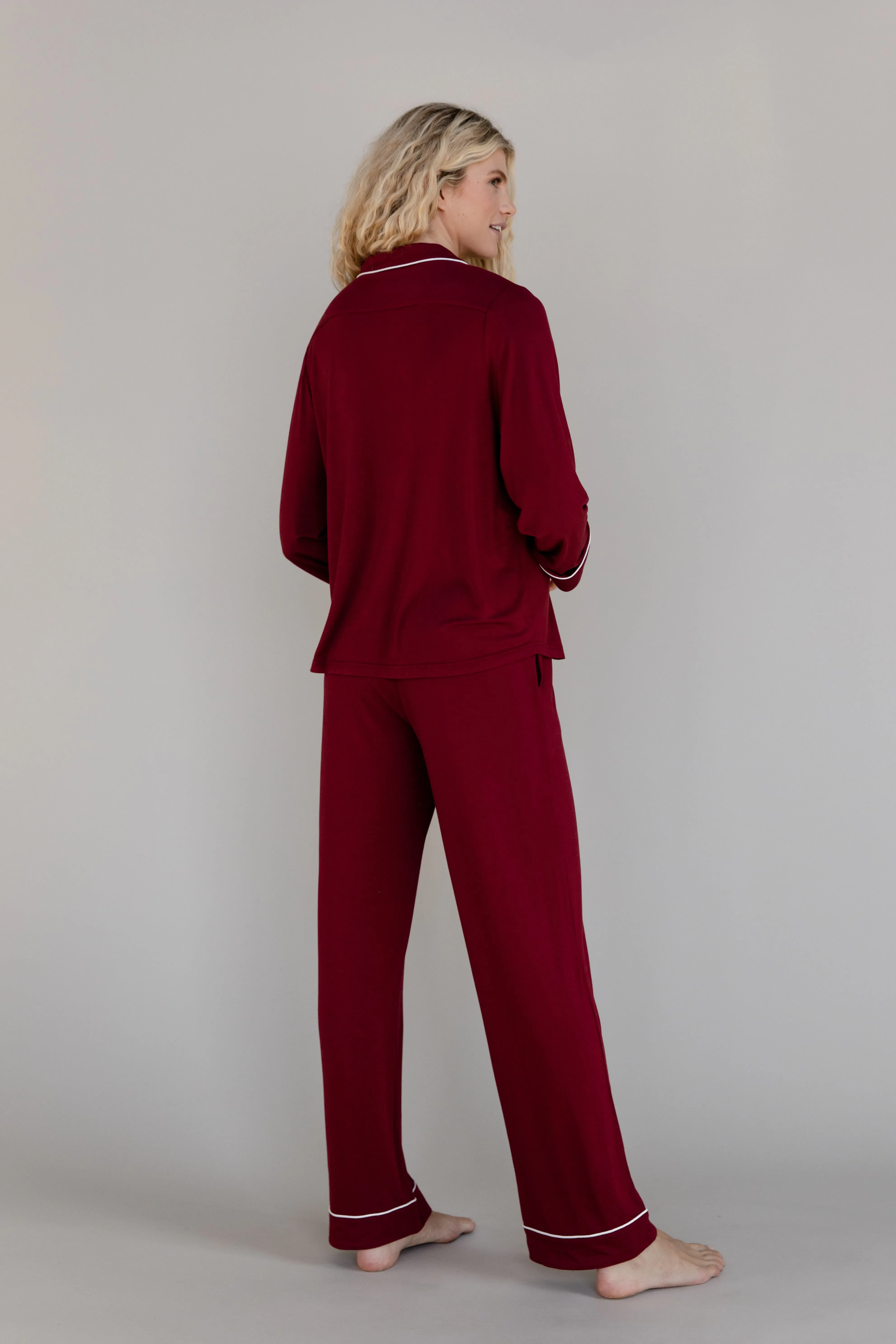 Last Chance Women's Bamboo Stretch-Knit Long Sleeve Pajama Top
