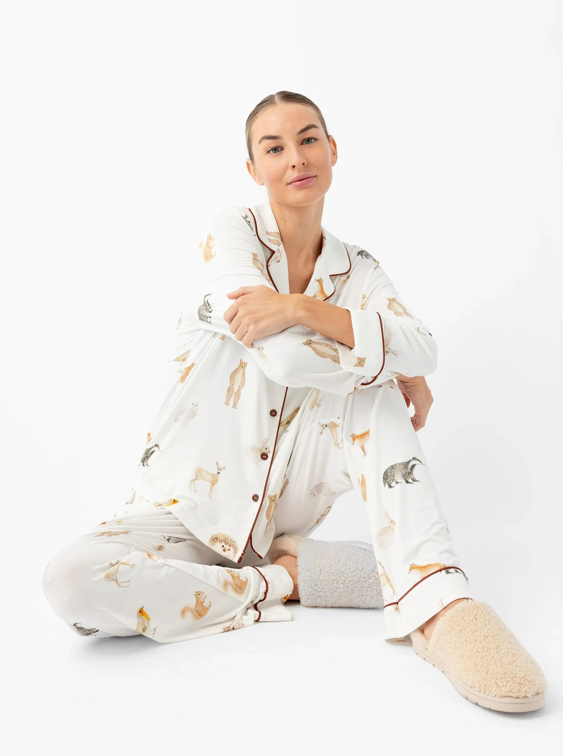 Last Chance Women's Bamboo Stretch-Knit Long Sleeve Pajama Top