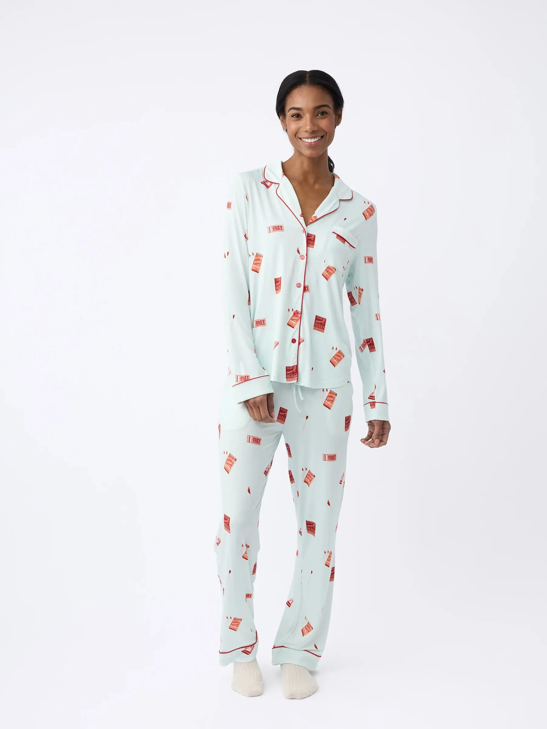 Last Chance Women's Bamboo Stretch-Knit Long Sleeve Pajama Top