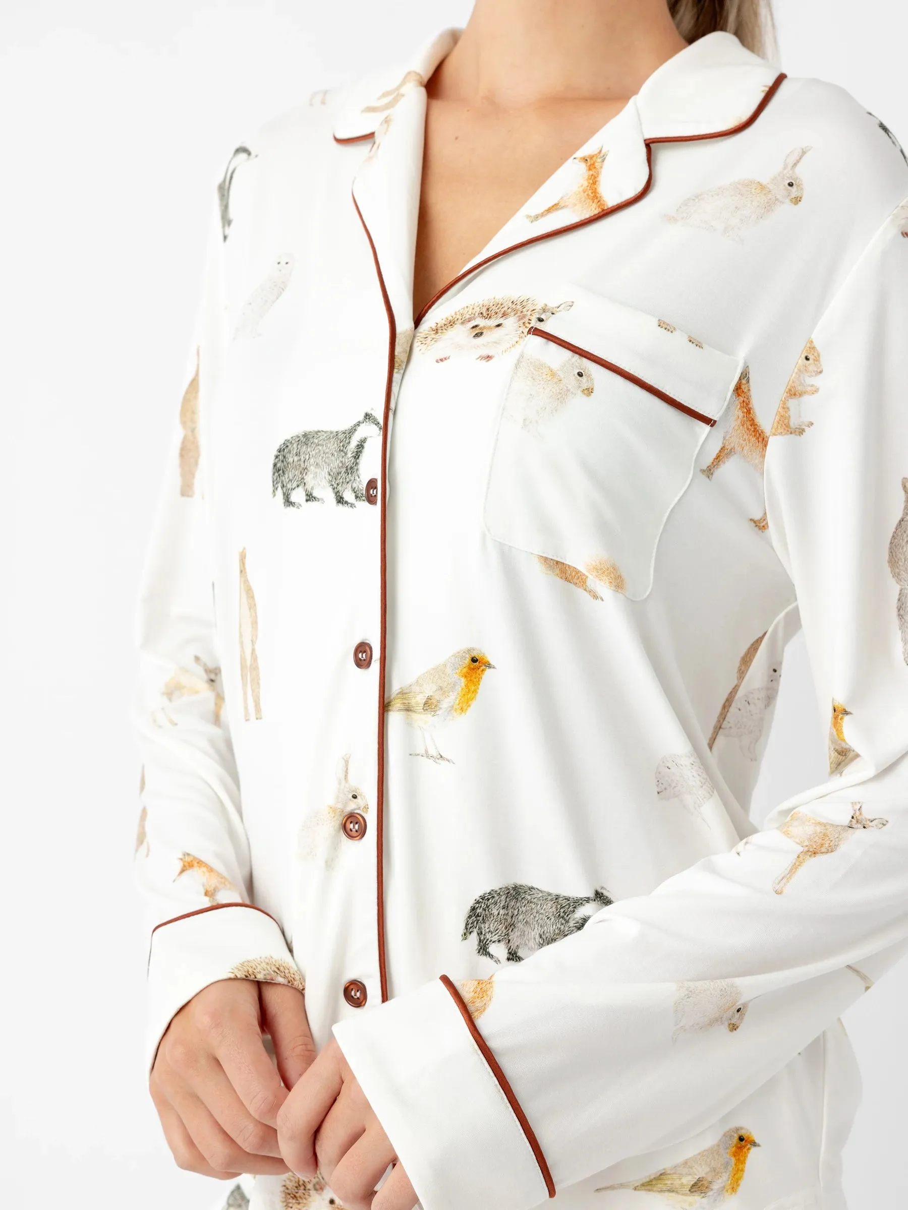 Last Chance Women's Bamboo Stretch-Knit Long Sleeve Pajama Top