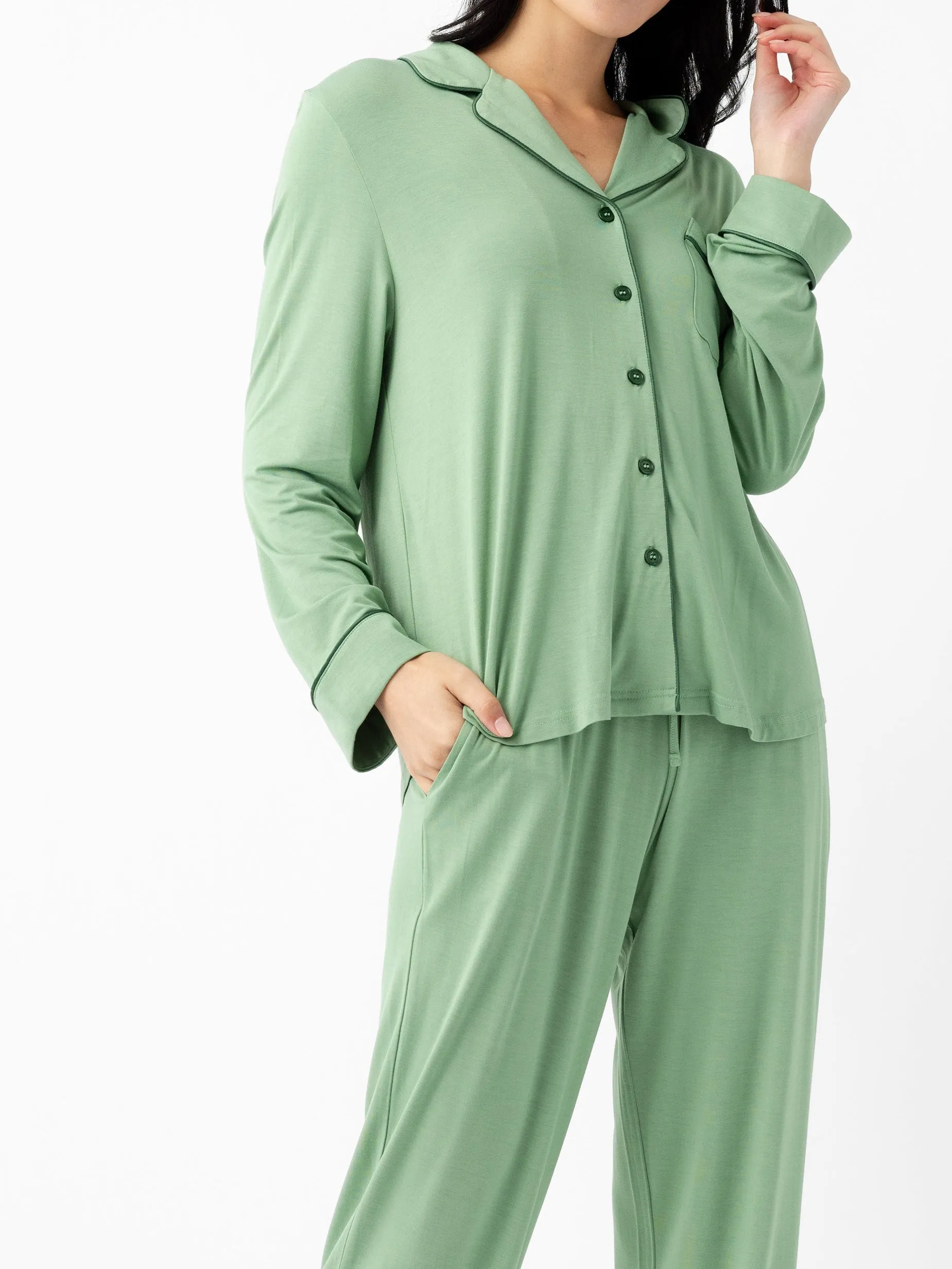 Last Chance Women's Bamboo Stretch-Knit Long Sleeve Pajama Top