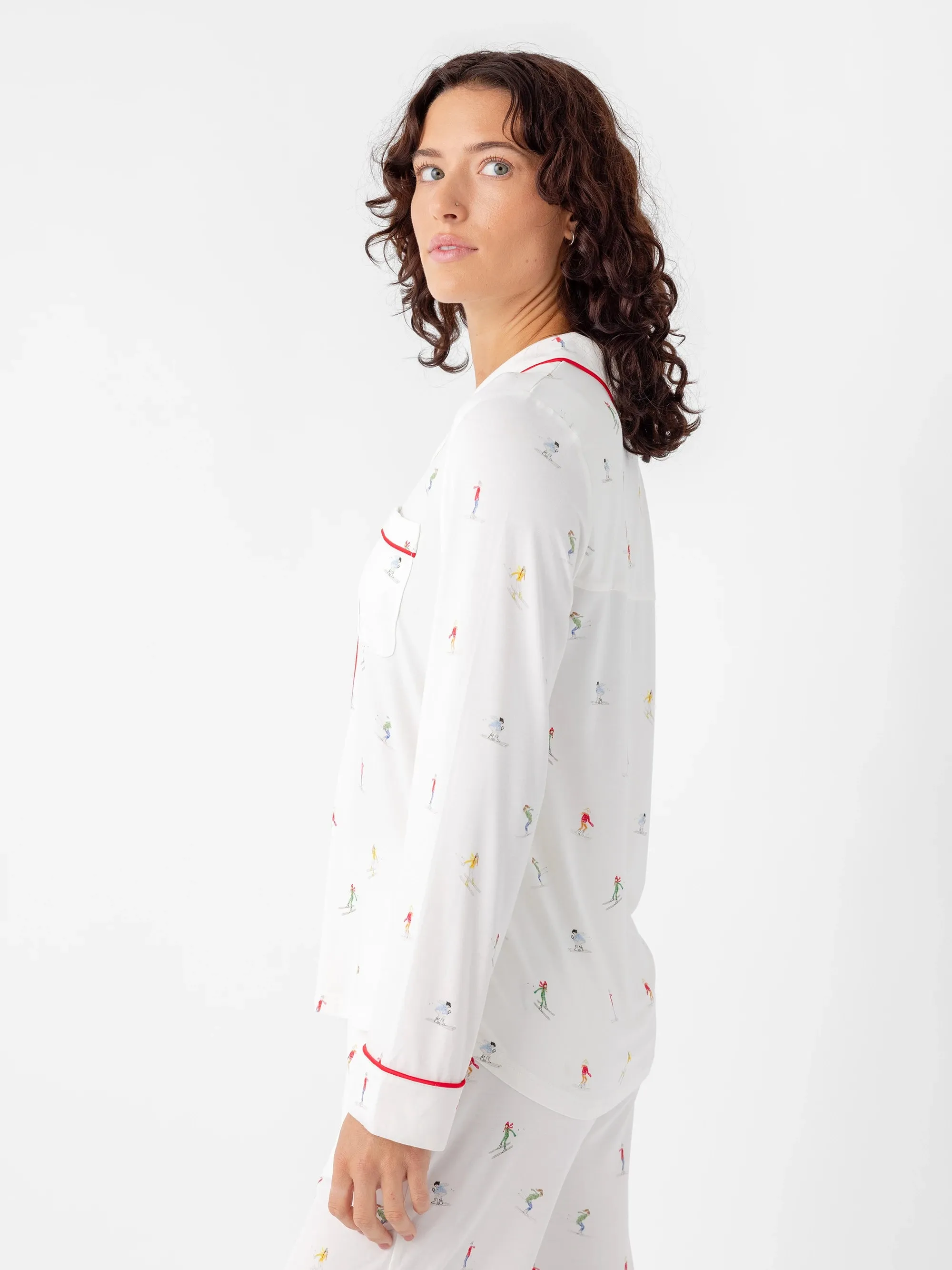 Last Chance Women's Bamboo Stretch-Knit Long Sleeve Pajama Top