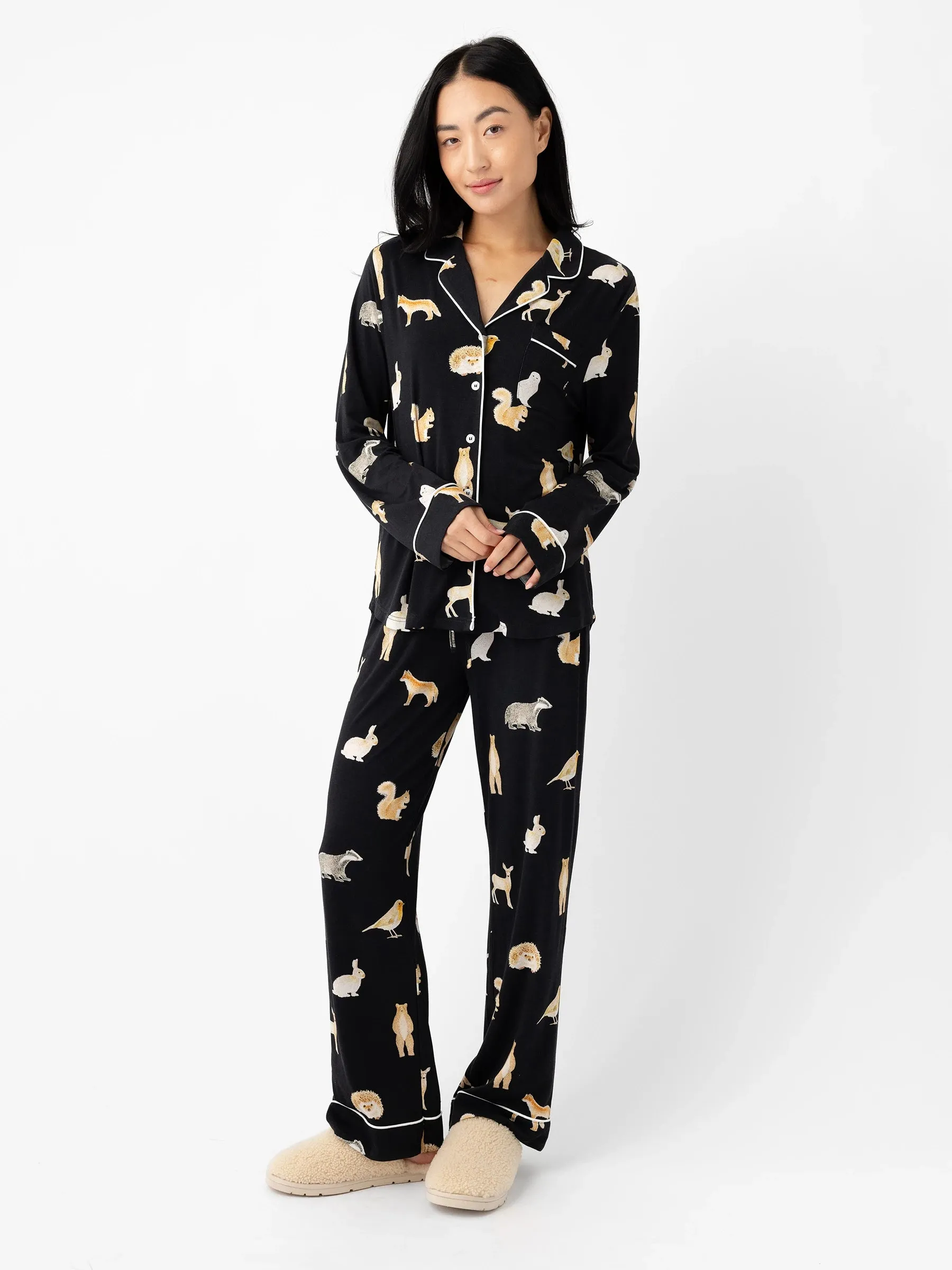 Last Chance Women's Bamboo Stretch-Knit Long Sleeve Pajama Top