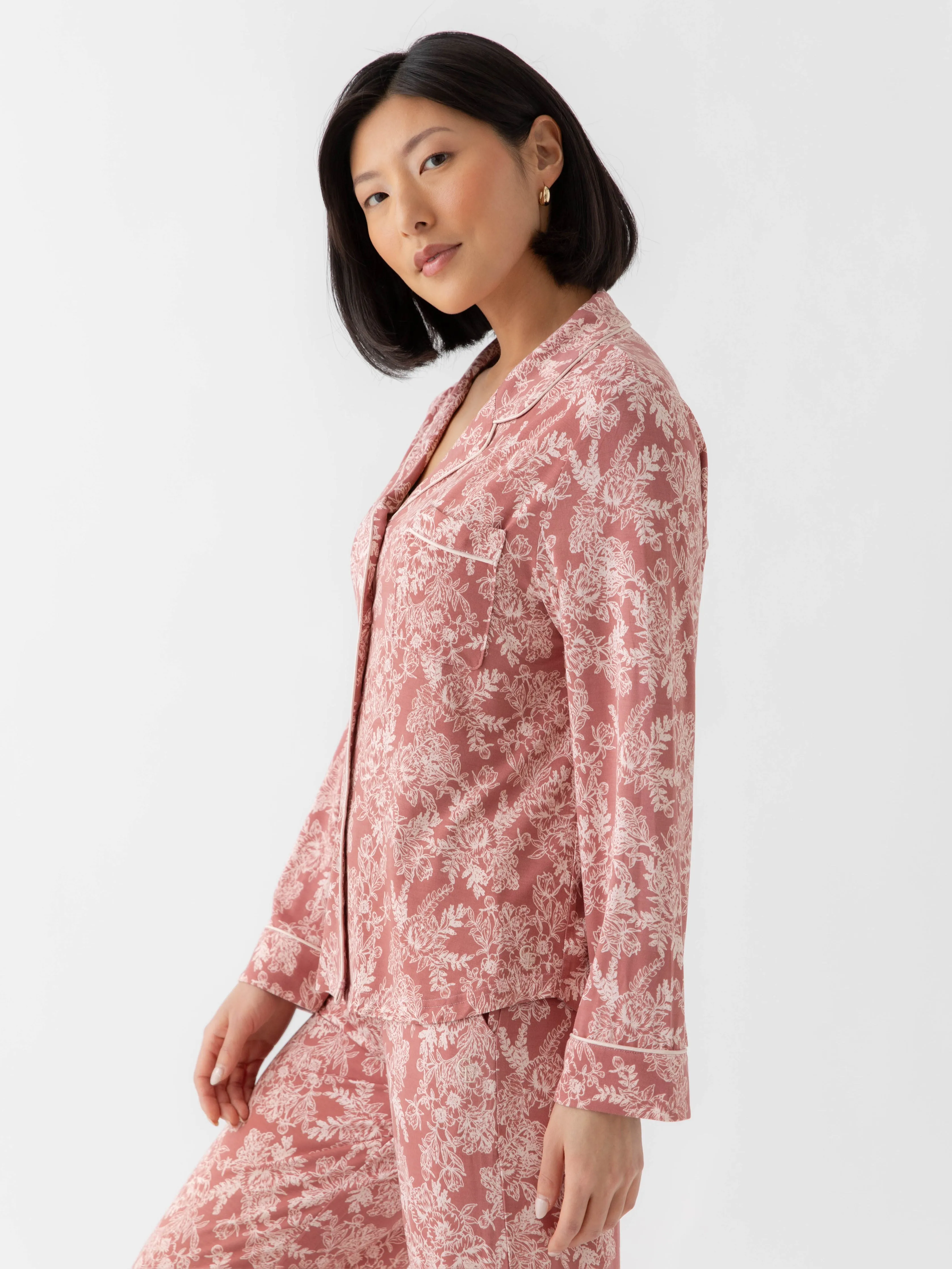 Last Chance Women's Bamboo Stretch-Knit Long Sleeve Pajama Top