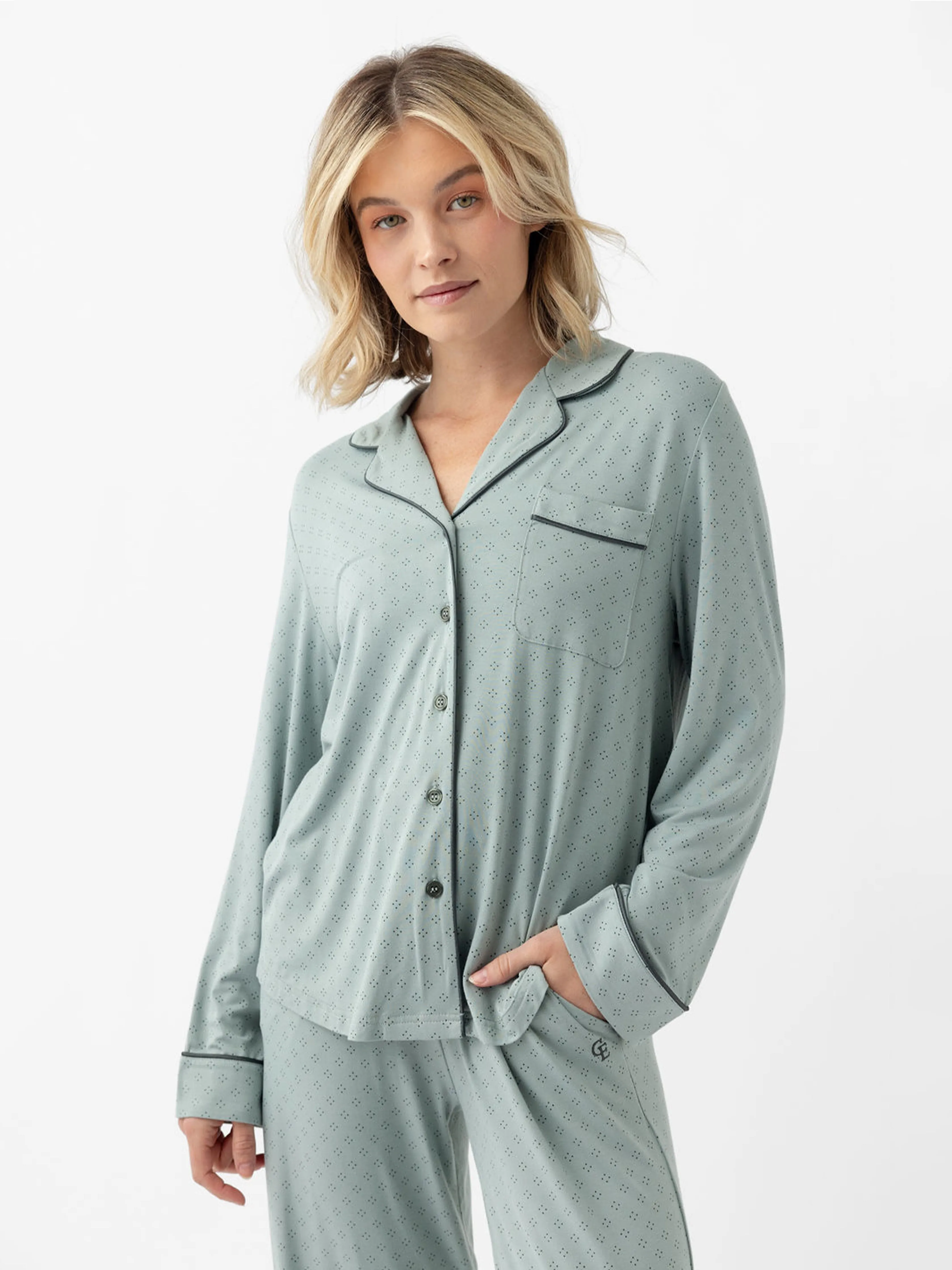 Last Chance Women's Bamboo Stretch-Knit Long Sleeve Pajama Top