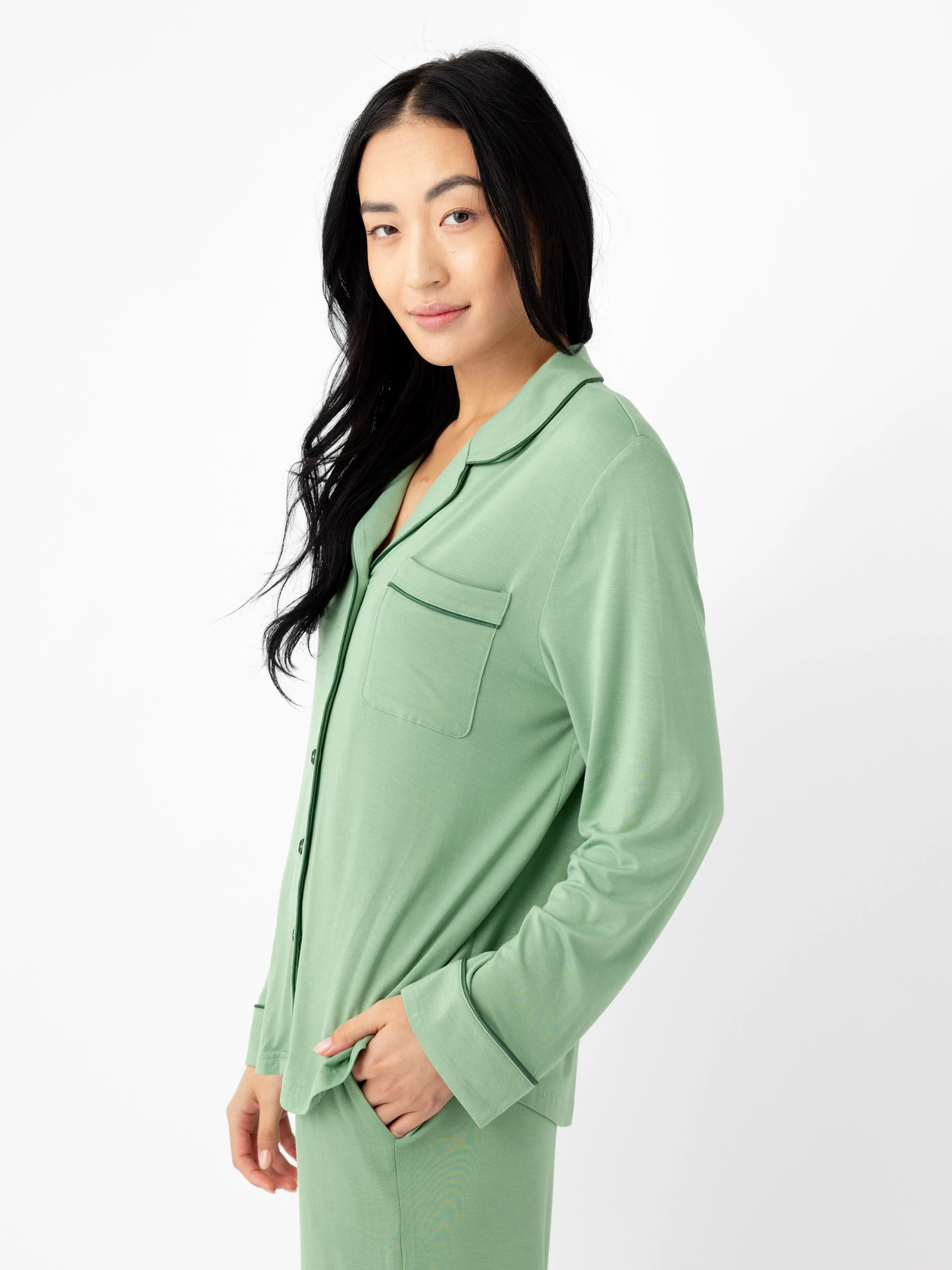 Last Chance Women's Bamboo Stretch-Knit Long Sleeve Pajama Top