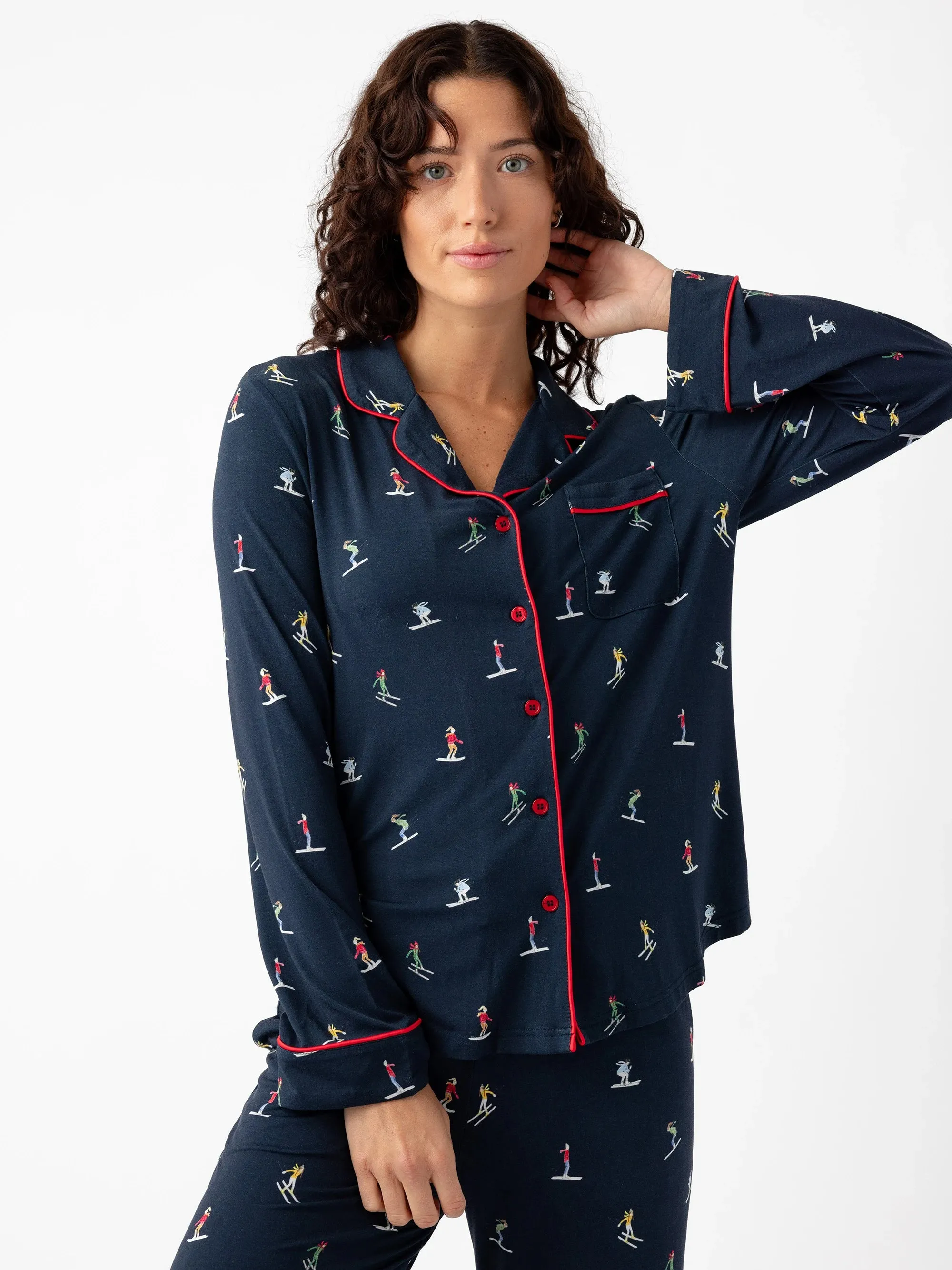 Last Chance Women's Bamboo Stretch-Knit Long Sleeve Pajama Top