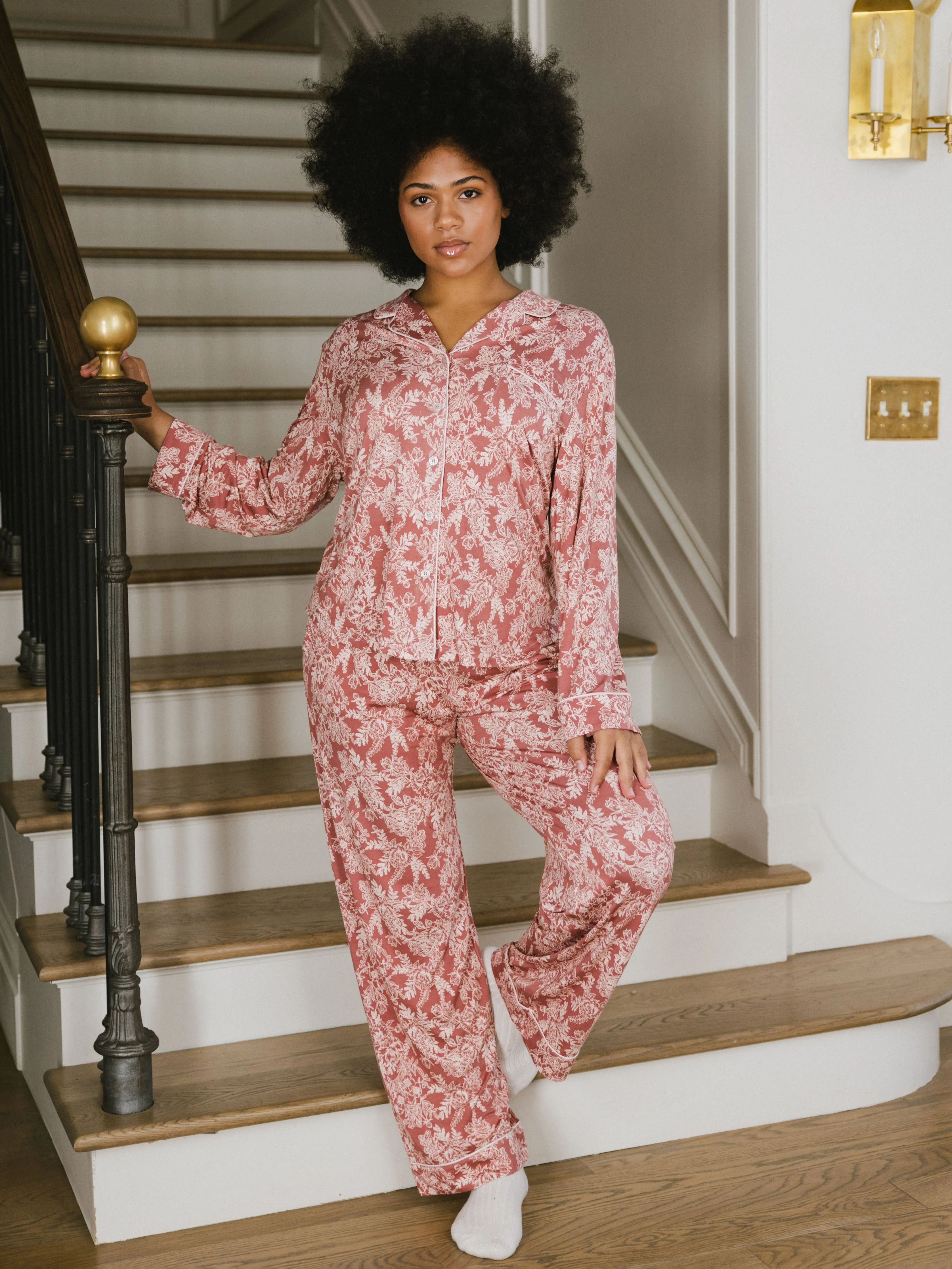Last Chance Women's Bamboo Stretch-Knit Long Sleeve Pajama Top