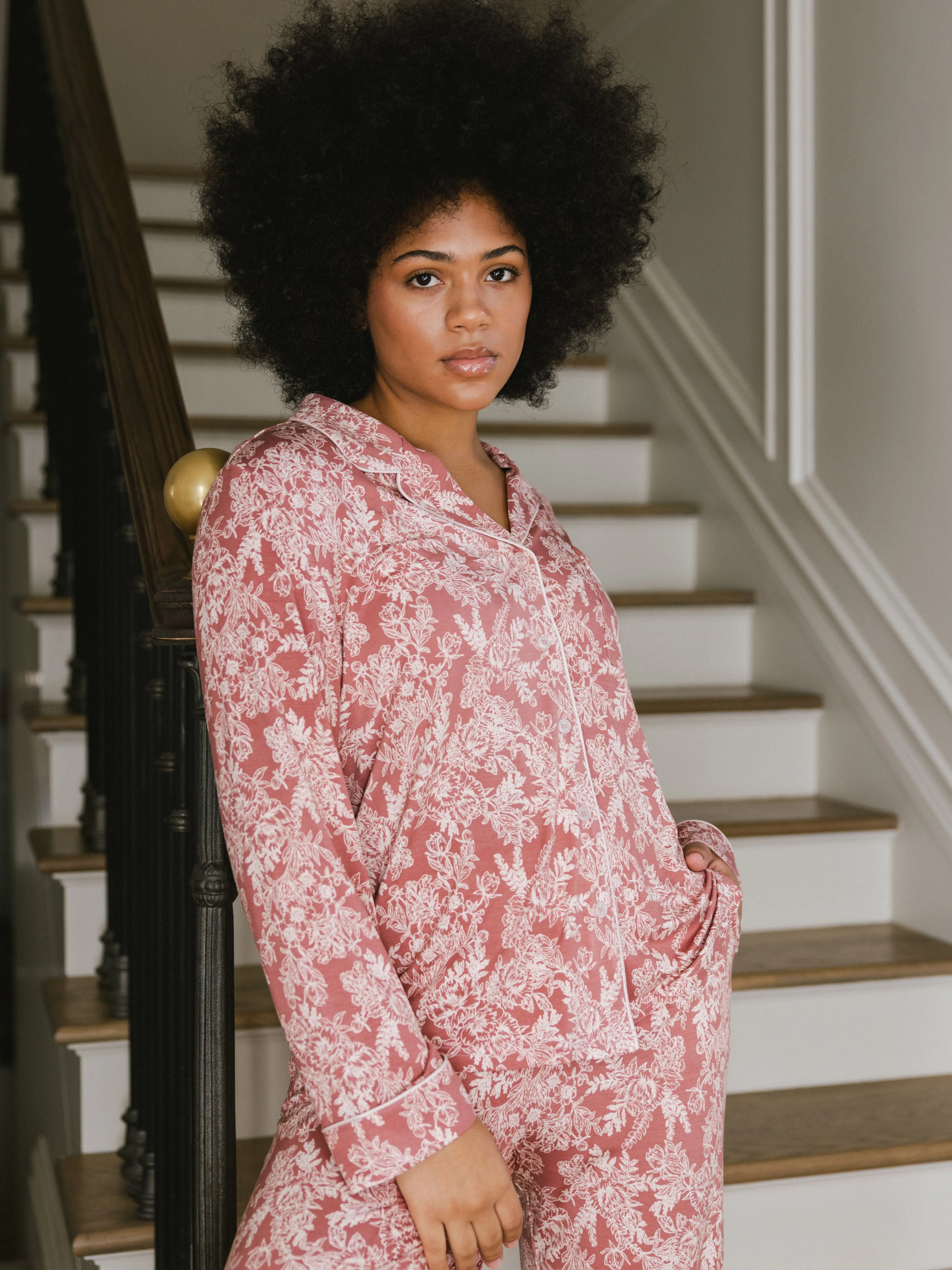 Last Chance Women's Bamboo Stretch-Knit Long Sleeve Pajama Top