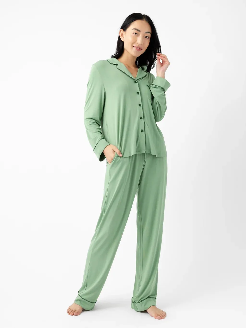 Last Chance Women's Bamboo Stretch-Knit Long Sleeve Pajama Top