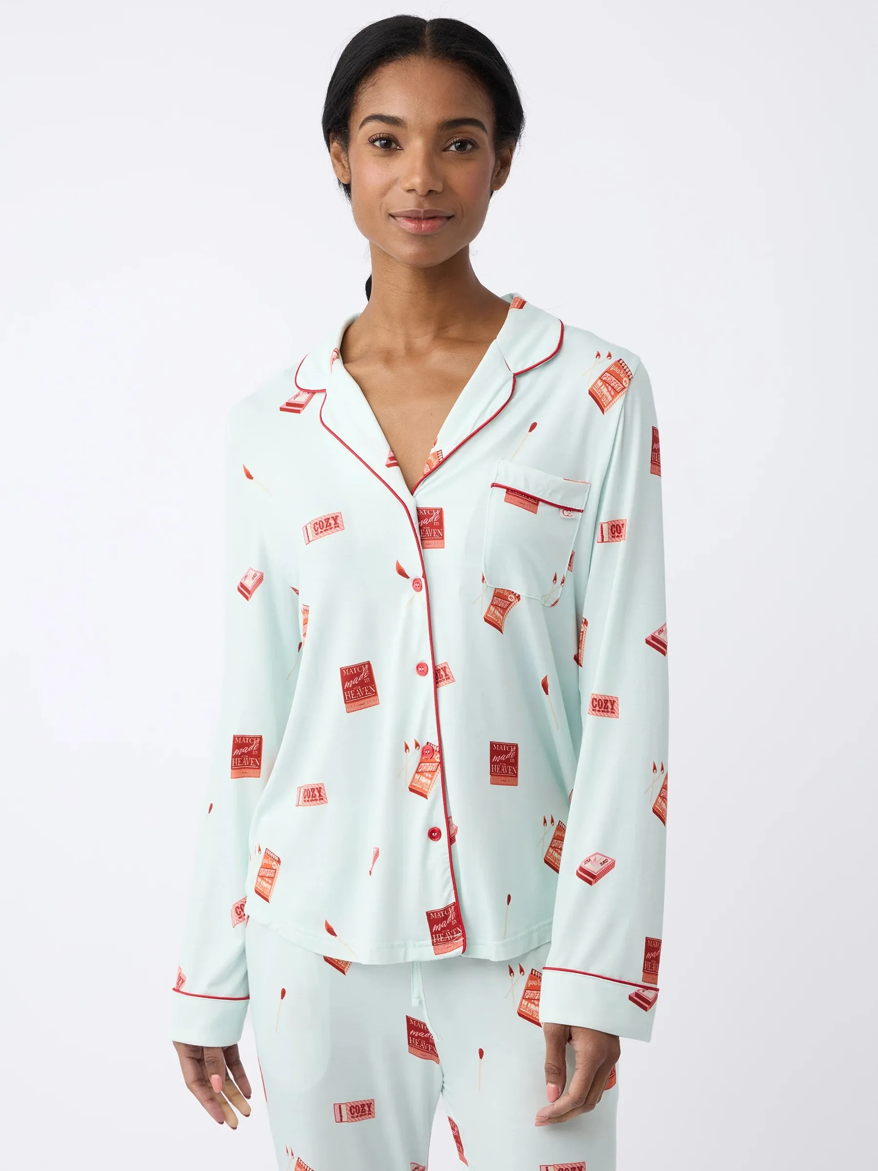 Last Chance Women's Bamboo Stretch-Knit Long Sleeve Pajama Top