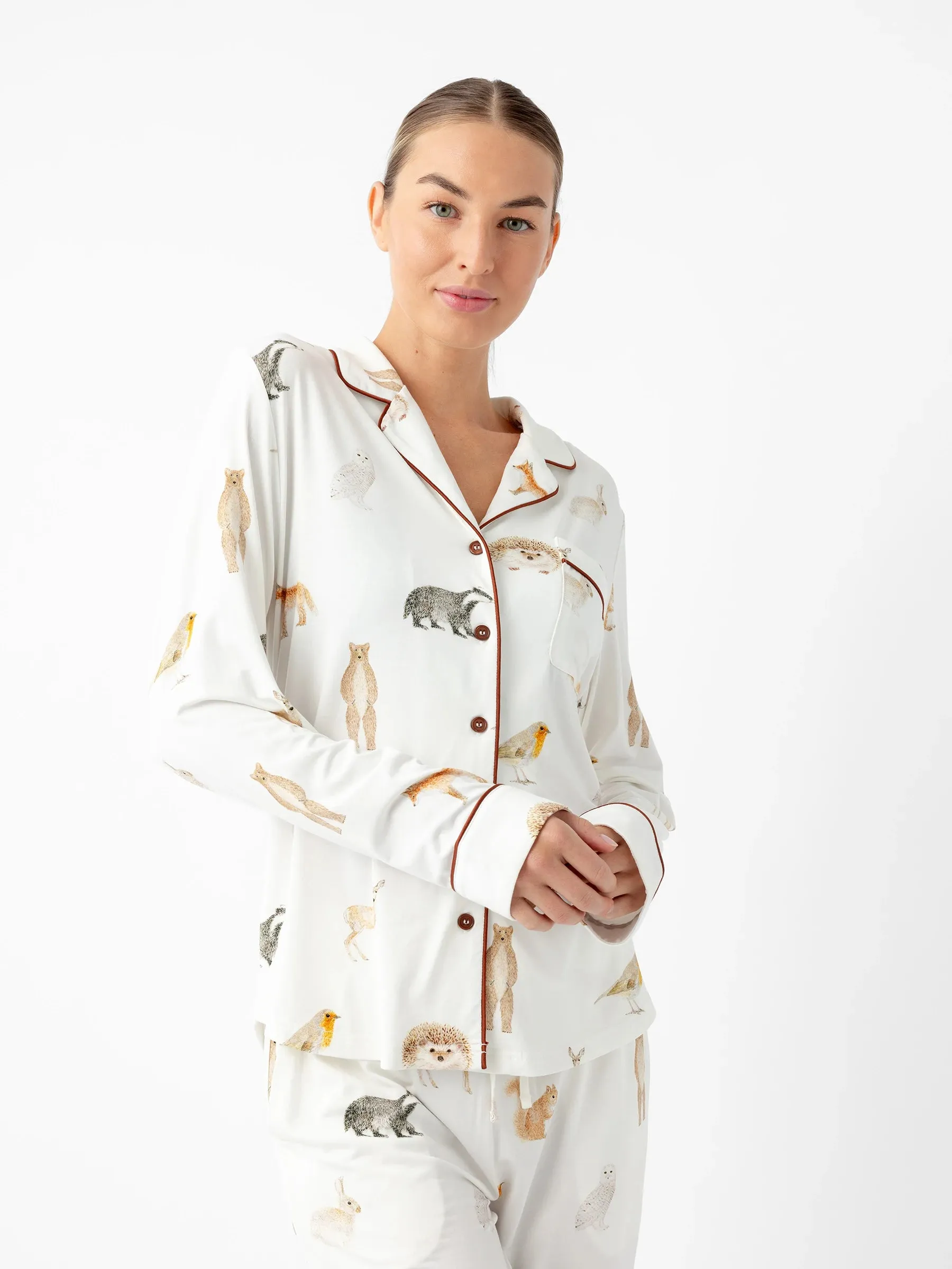 Last Chance Women's Bamboo Stretch-Knit Long Sleeve Pajama Top
