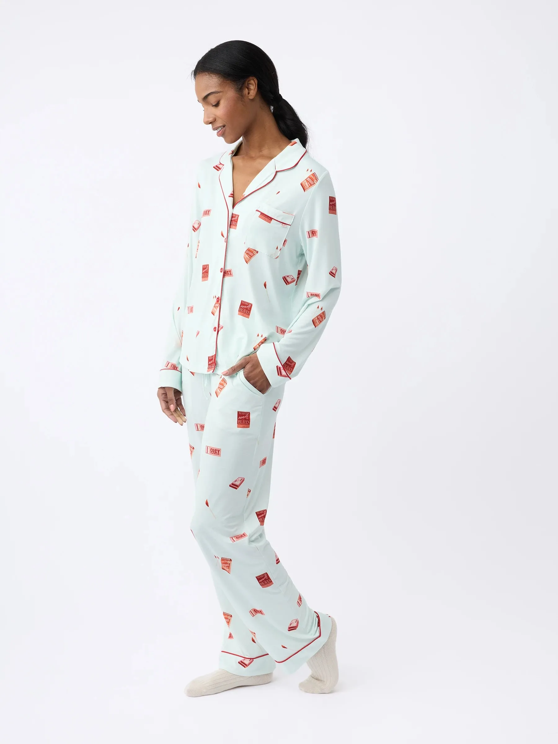 Last Chance Women's Bamboo Stretch-Knit Long Sleeve Pajama Top