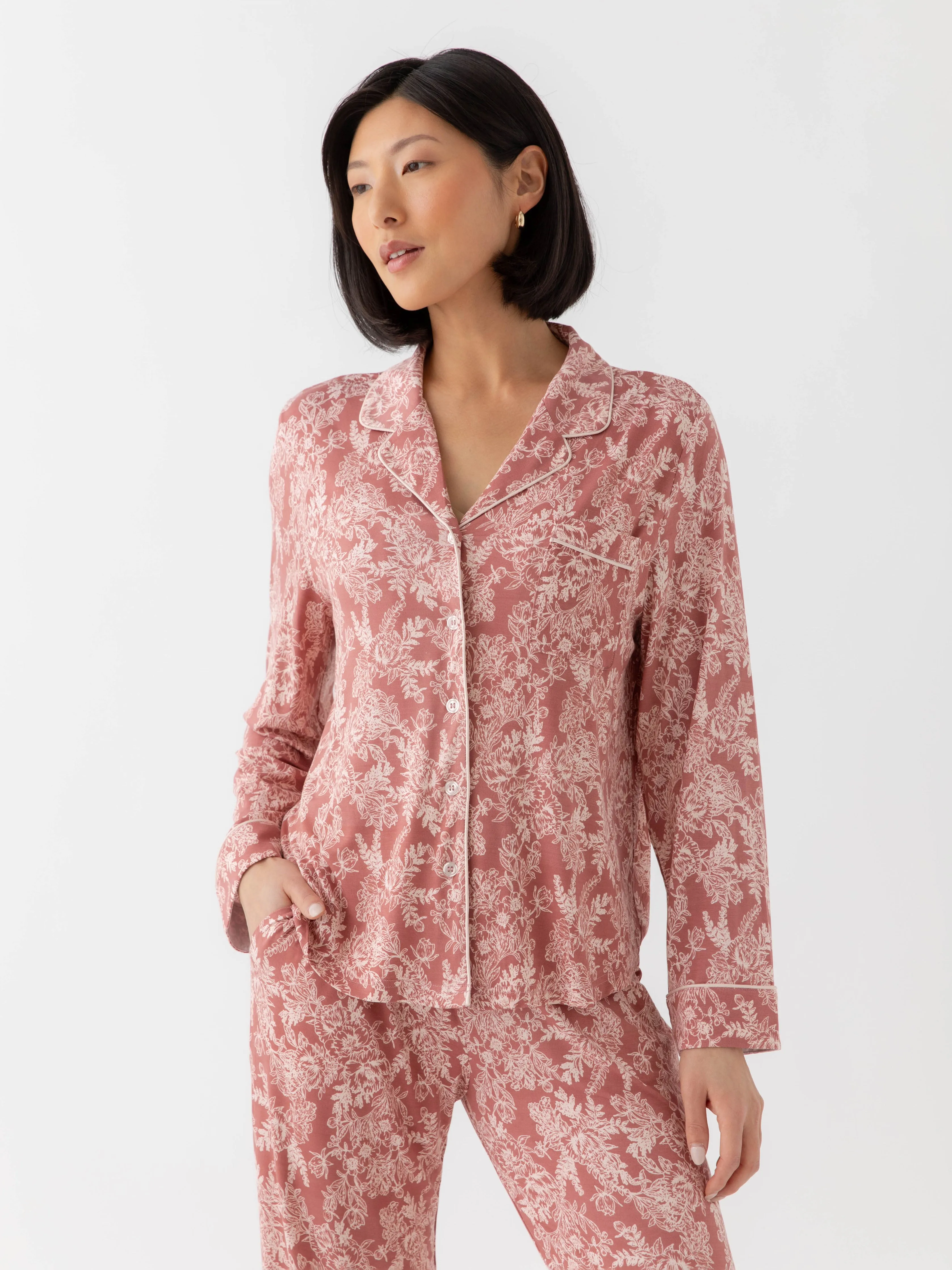 Last Chance Women's Bamboo Stretch-Knit Long Sleeve Pajama Top
