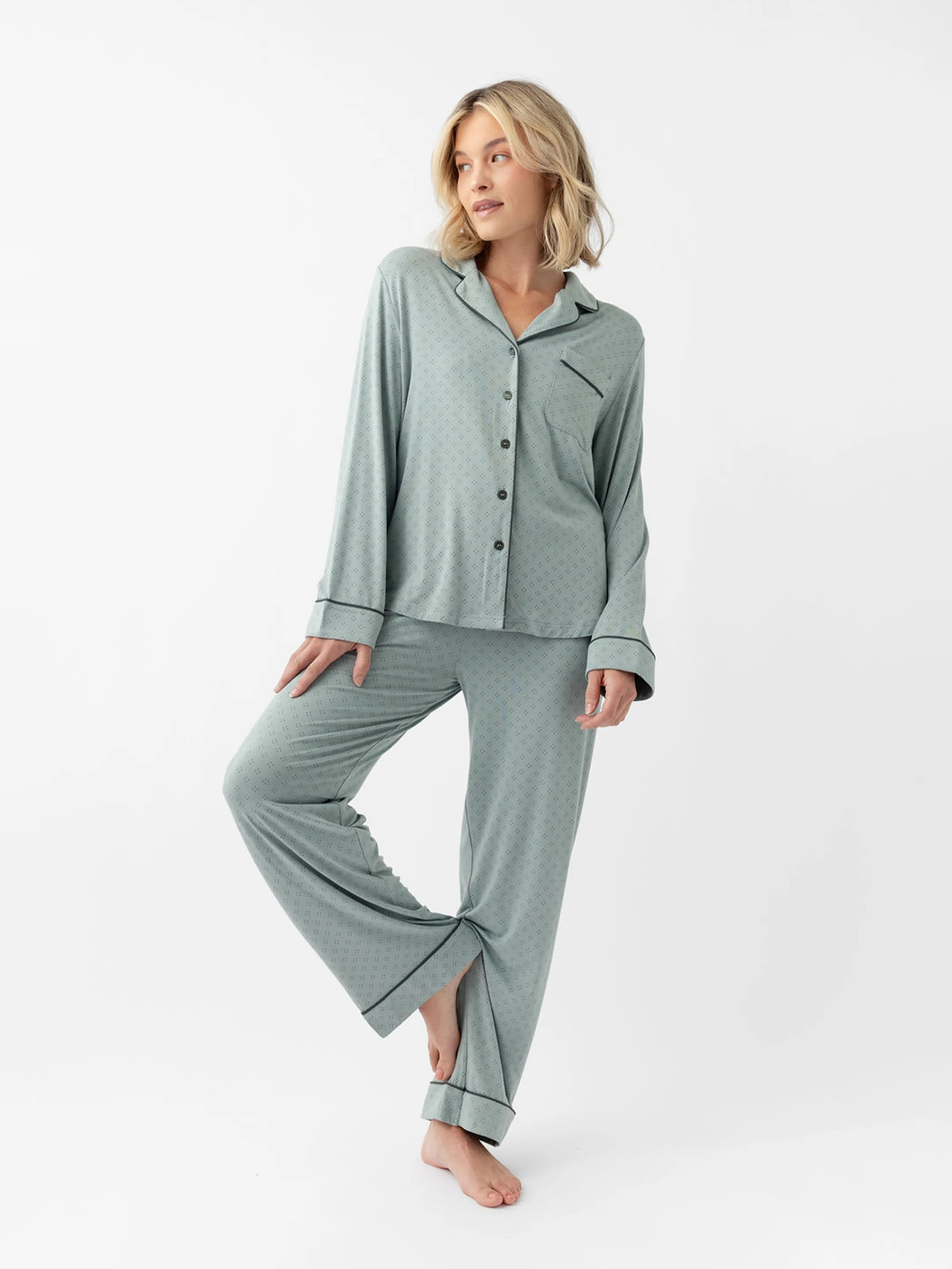 Last Chance Women's Bamboo Stretch-Knit Long Sleeve Pajama Top