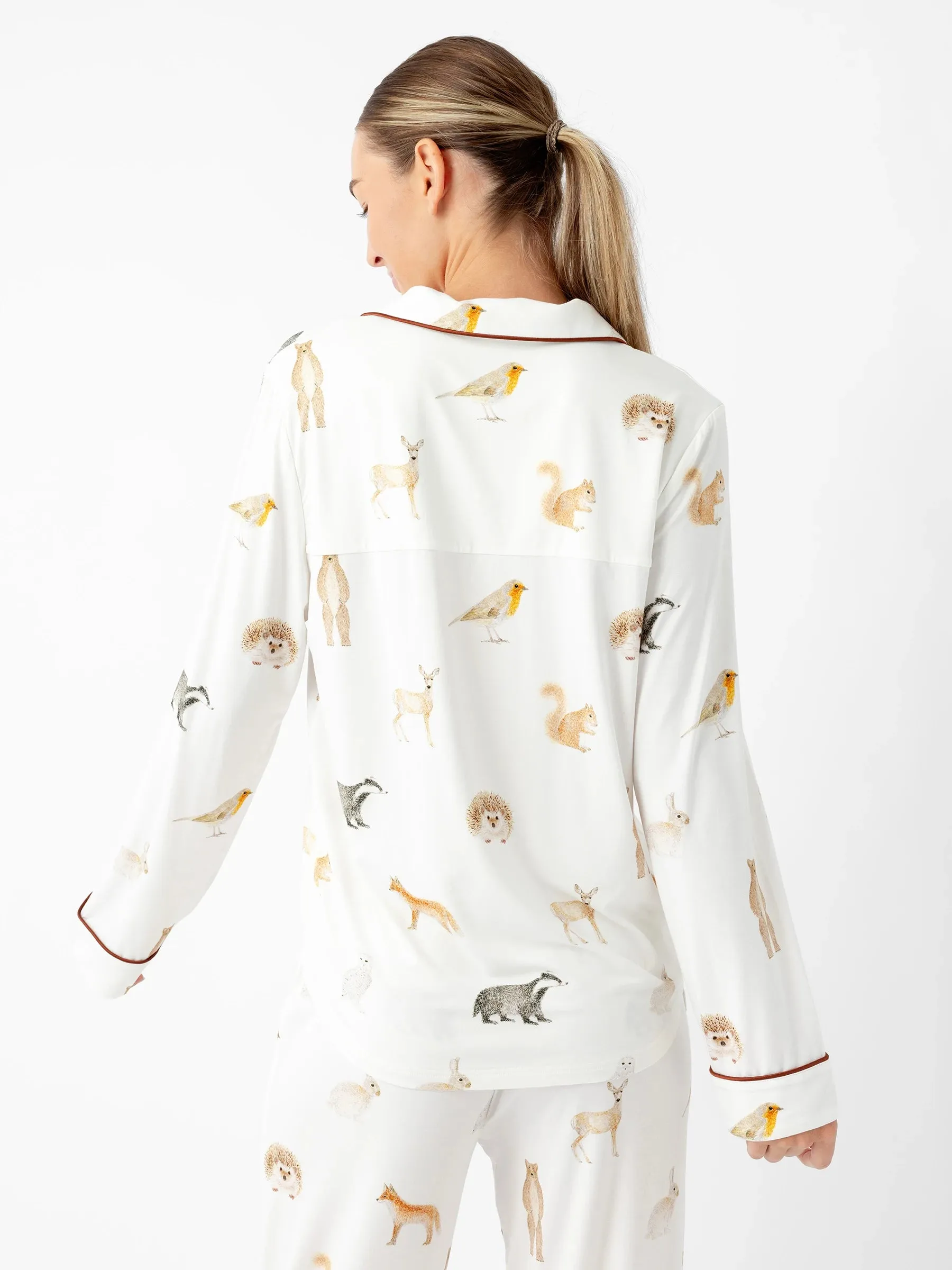 Last Chance Women's Bamboo Stretch-Knit Long Sleeve Pajama Top