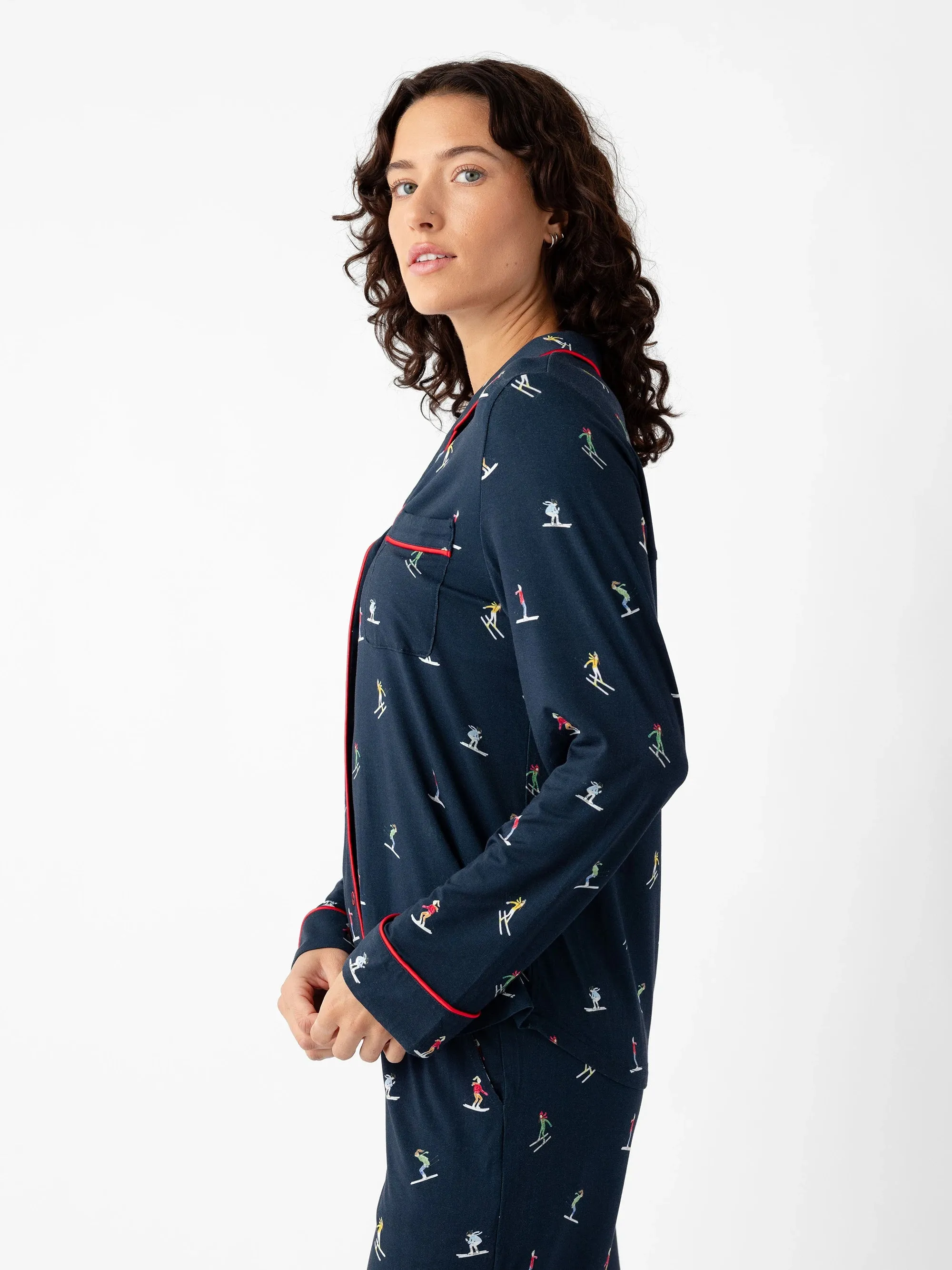 Last Chance Women's Bamboo Stretch-Knit Long Sleeve Pajama Top