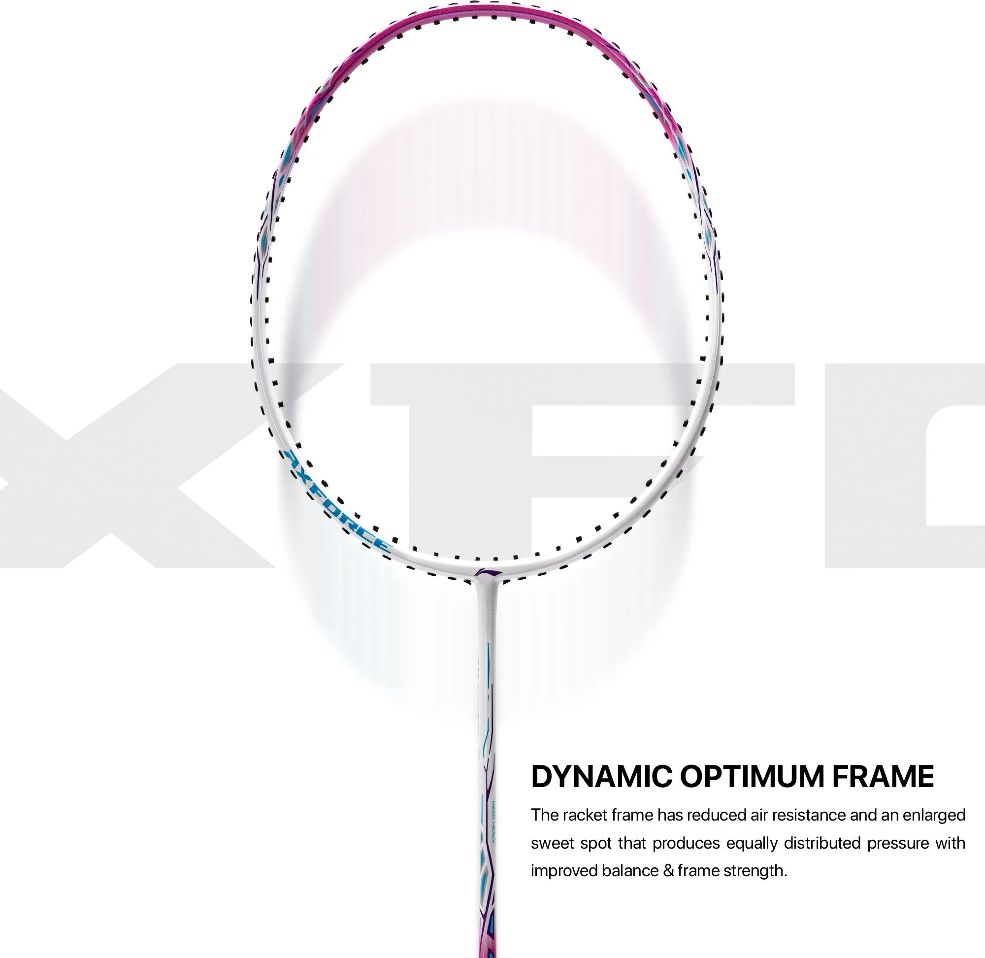 Li-Ning Axforce Strung Badminton Racquet (White / Pink)